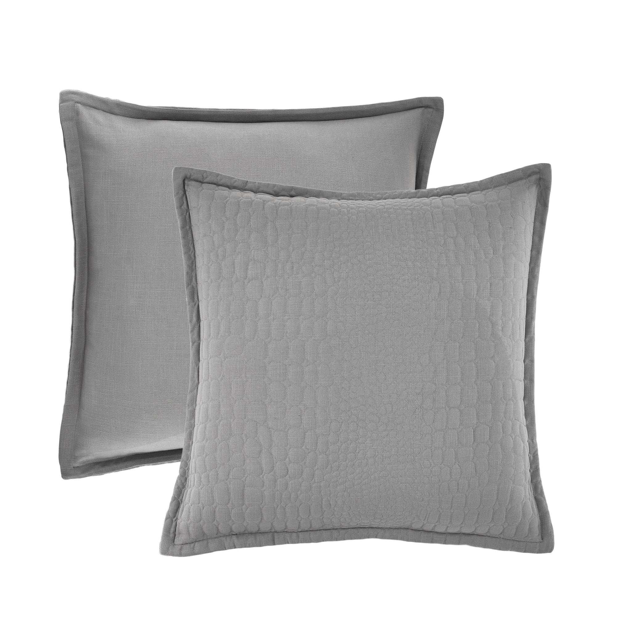 Trent - 26" Square Euro Sham - Gray - Best Buy Furniture