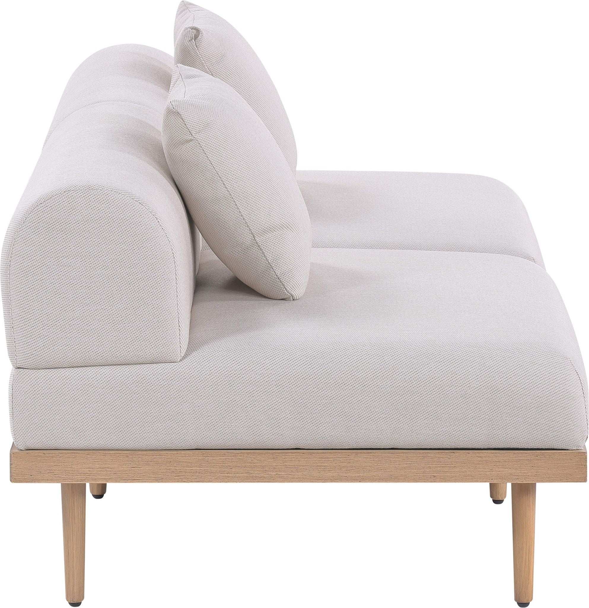 Laguna - 2 Piece Resilient Water Resistant Fabric 71" Outdoor Patio Armless Modular Loveseat