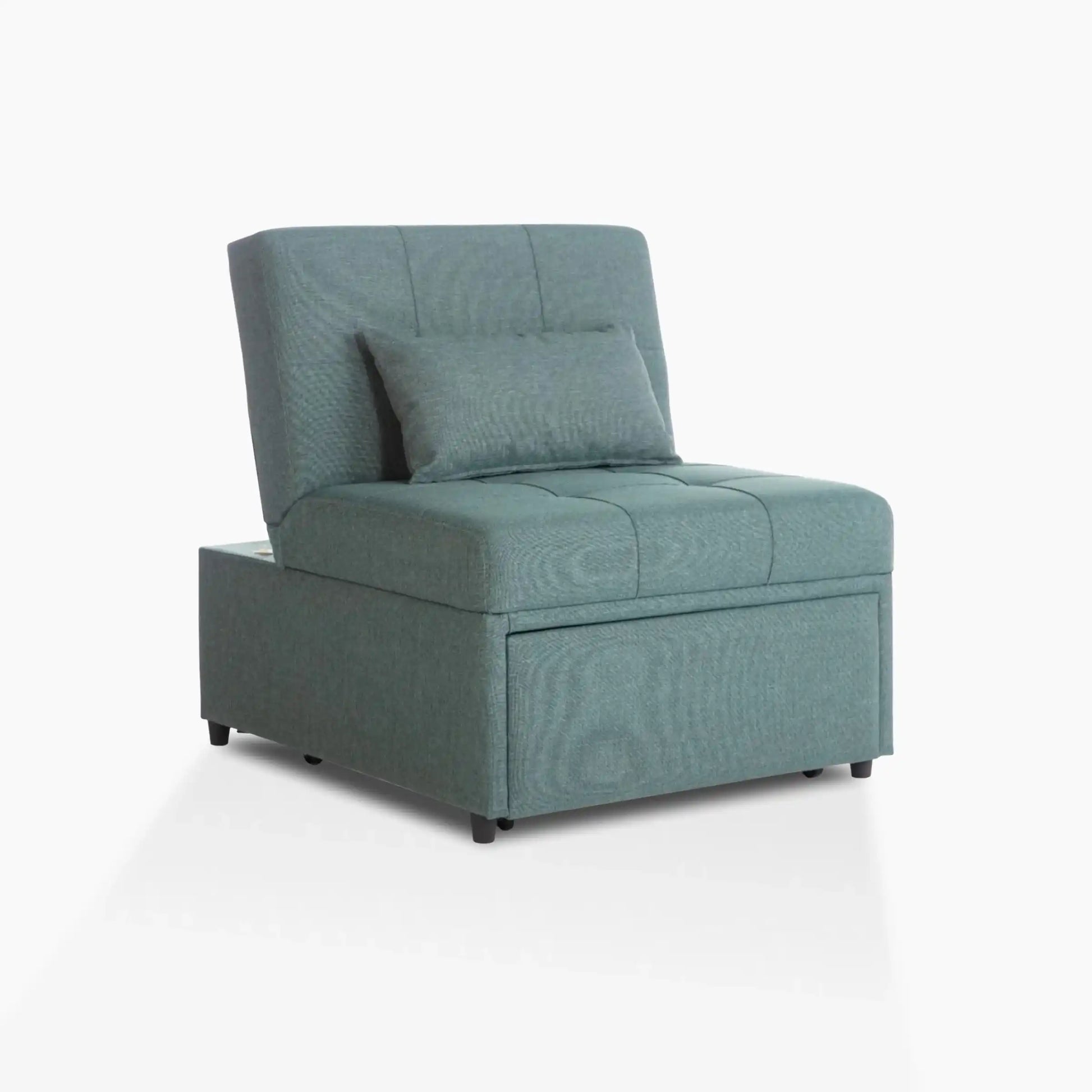 Mello Pull Out Sleeper Chair with Reclining Back Corvet Green - Best Buy Furniture