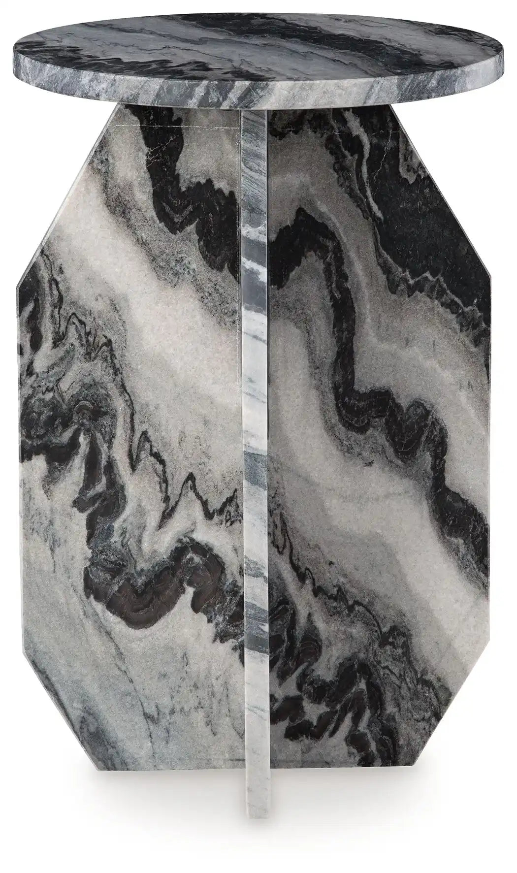 Wrenlane - Accent Table - Black / White / Taupe - Best Buy Furniture
