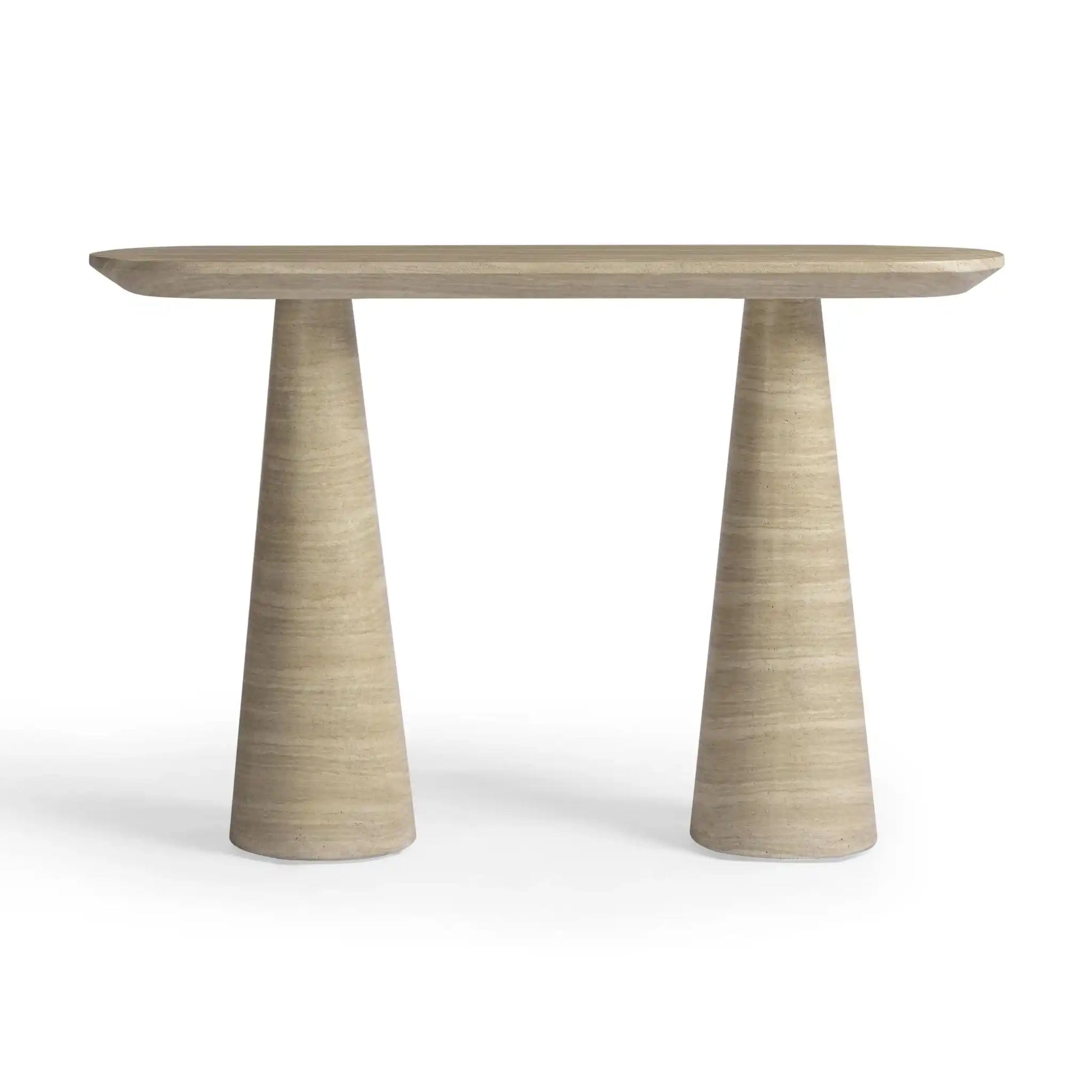 Sandra - Indoor / Outdoor Console Table - Travertine - Best Buy Furniture