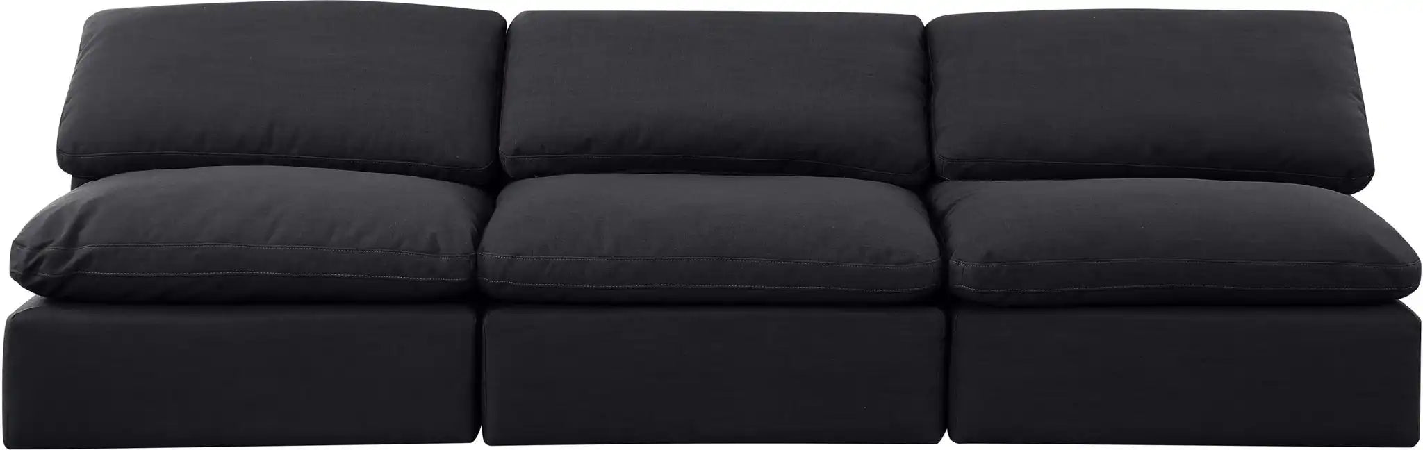 Indulge - Linen 3 Seat Modular Armless Sofa