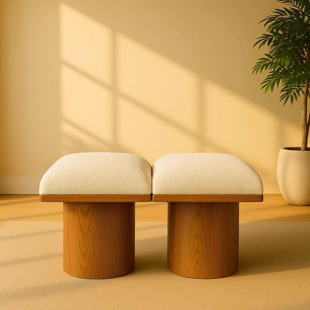 Pavilion - 2 Piece Modular Bench With Brown Base