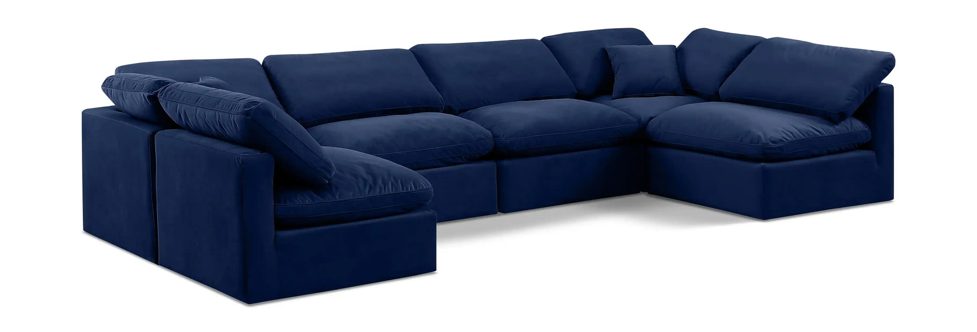 Indulge - Velvet 6 Piece Modular U-Shaped Sectional - Best Buy Furniture
