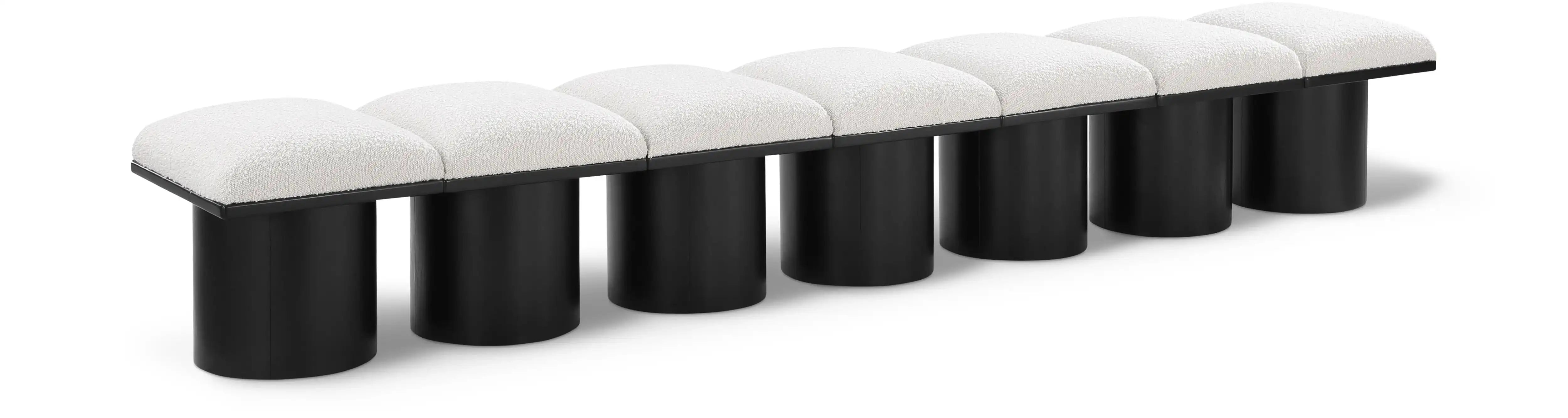 Pavilion - 7 Piece Modular Bench With Black Base - Best Buy Furniture