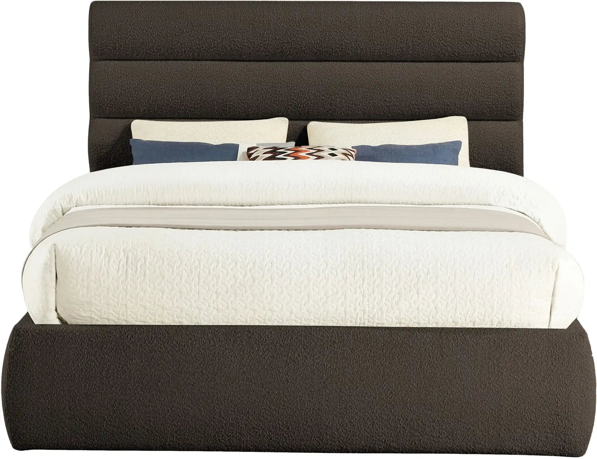 Adam - Boucle Fabric Bed With 52" Headboard