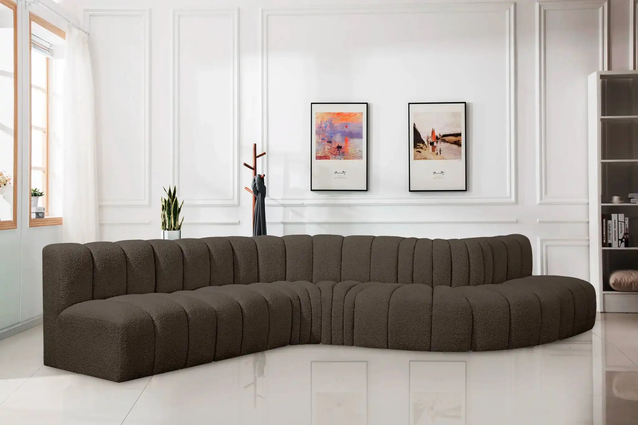 Arc - Boucle Fabric 7 Piece Modular Sofa