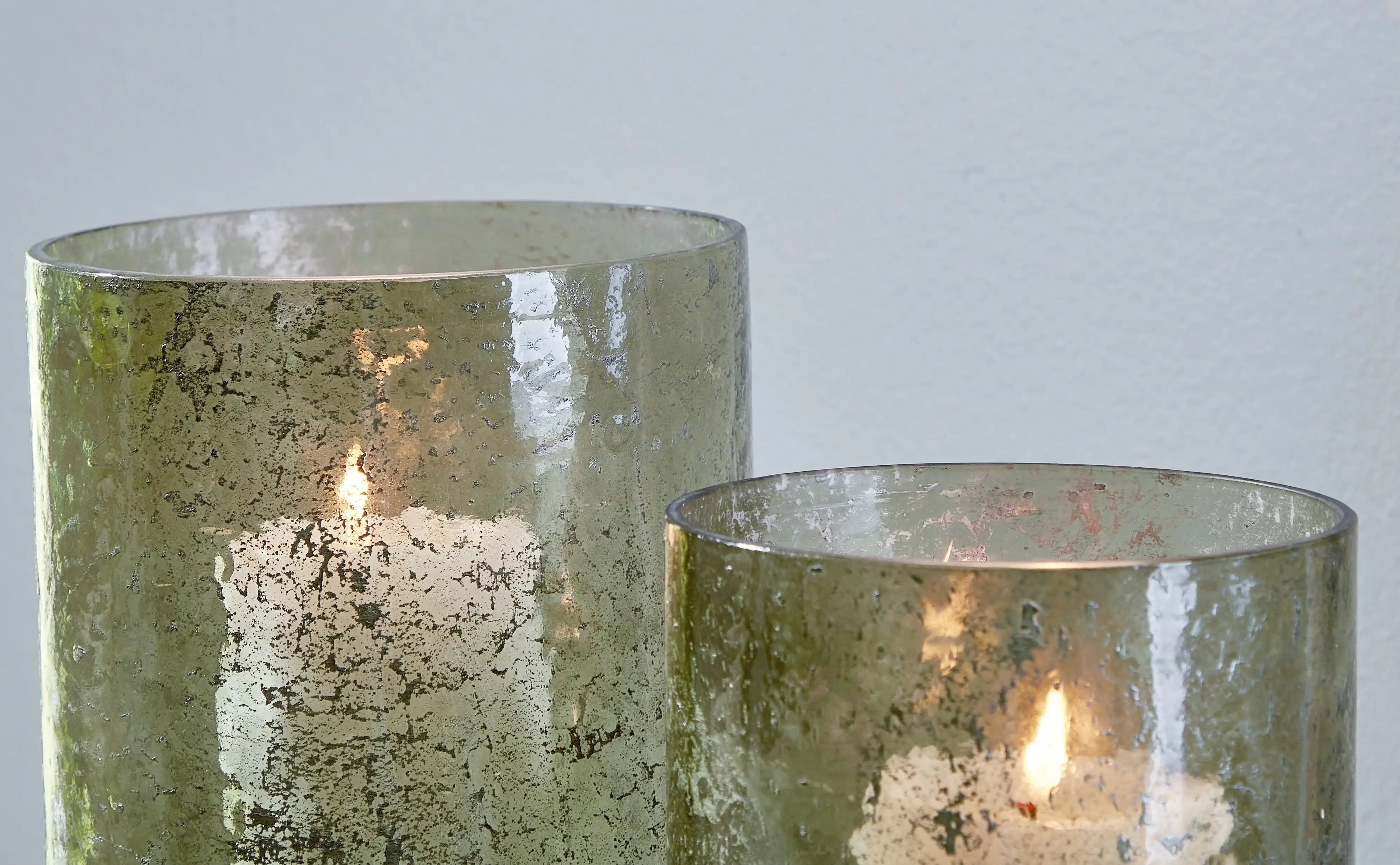 Clarkton - Candle Holder Set (Set of 2) - Green - Best Buy Furniture