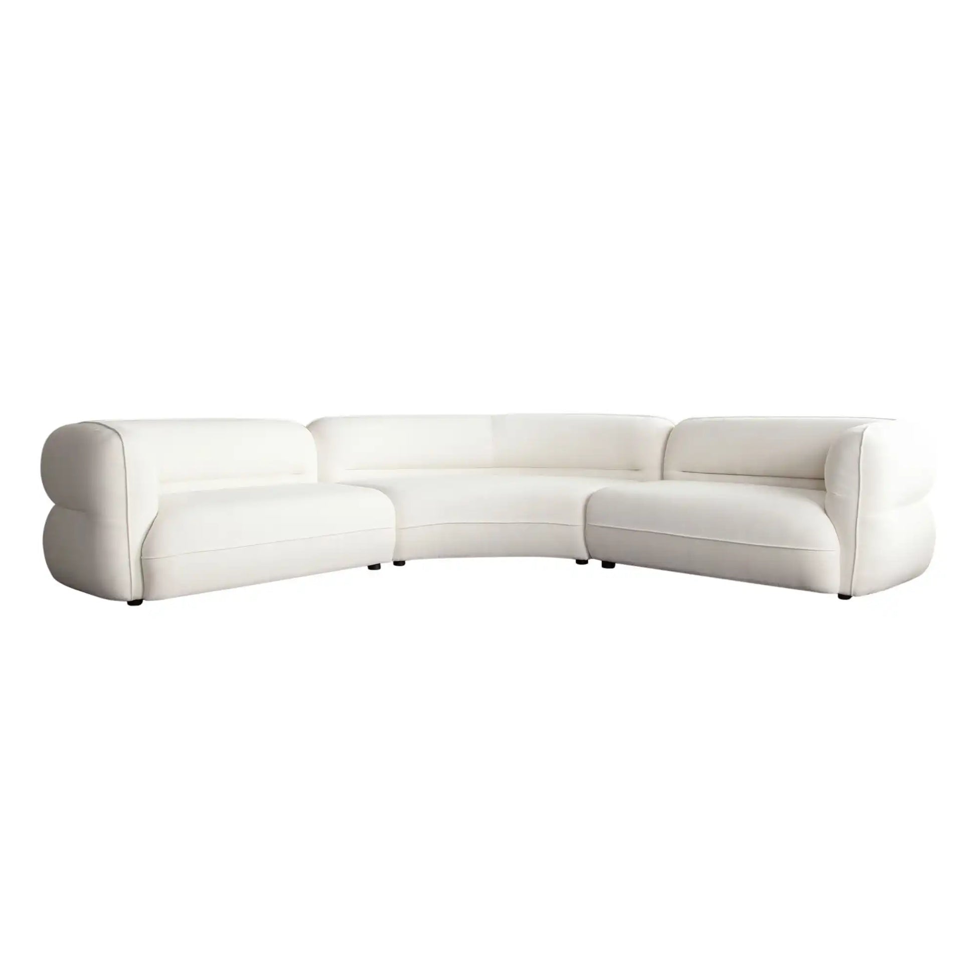 Micah Ivory Fabric 3pc Sectional - Best Buy Furniture