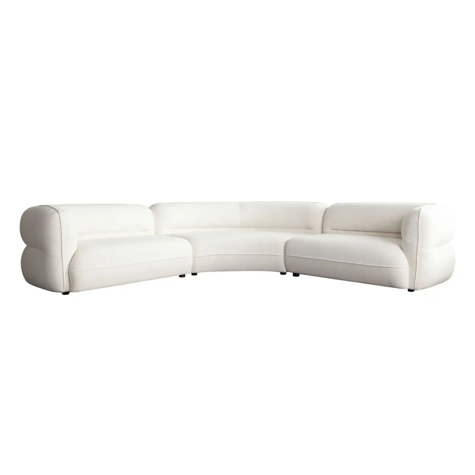 Micah Ivory Fabric 3pc Sectional - Best Buy Furniture