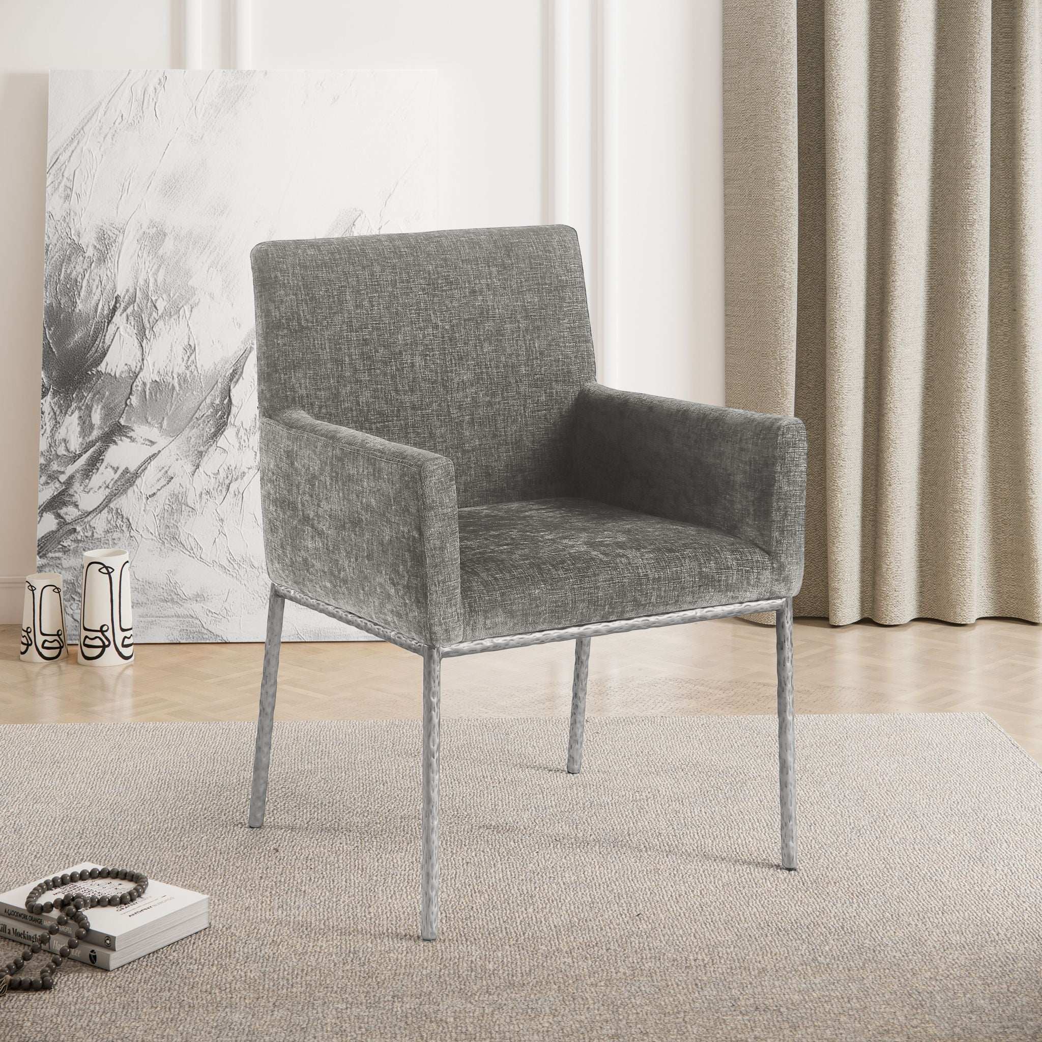 Reeves - Dining Chair With Silver Legs (Set of 2)