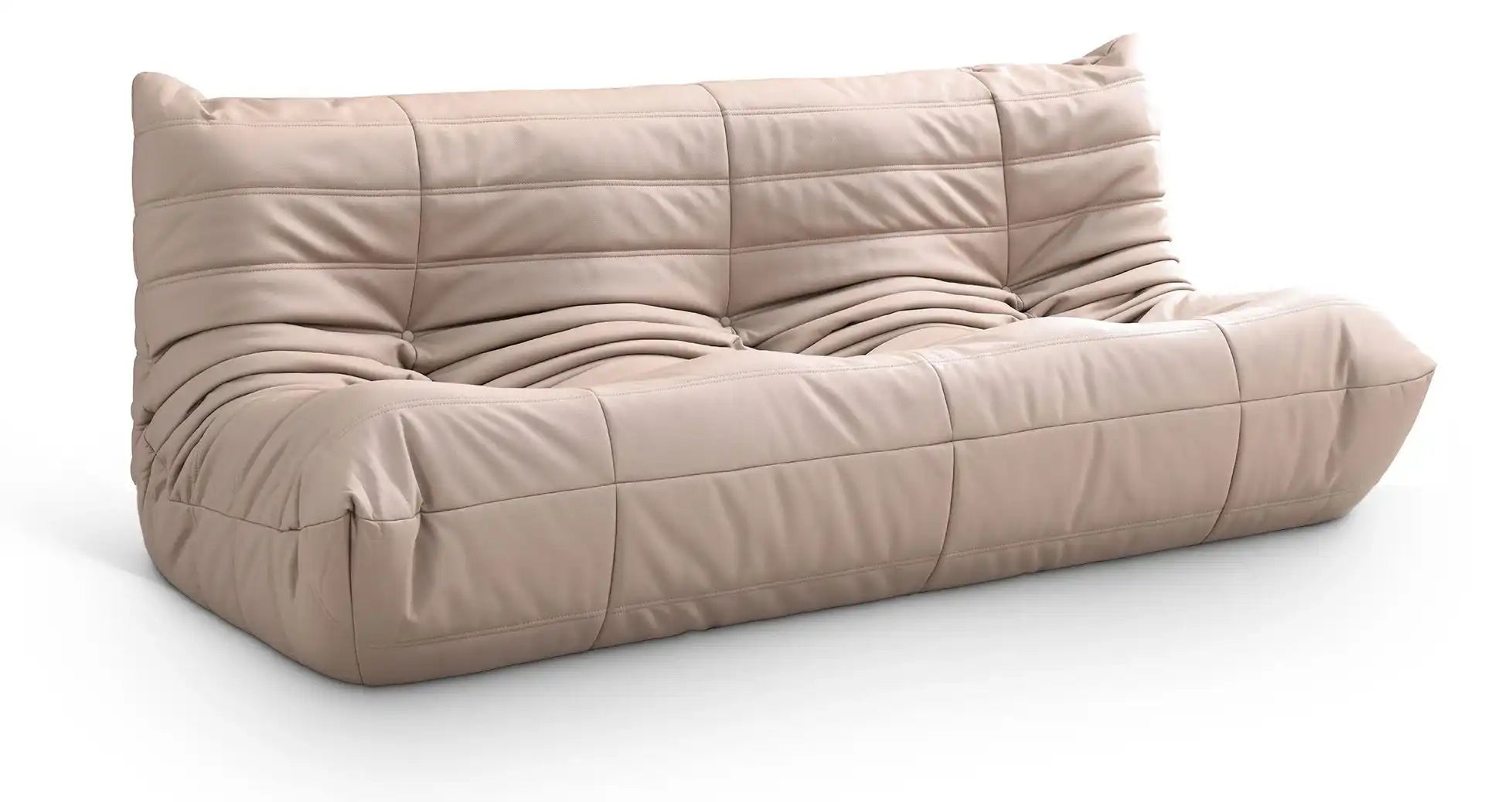 Relax - Vegan Leather 77.75" Upholstered Sofa - Tan - Best Buy Furniture