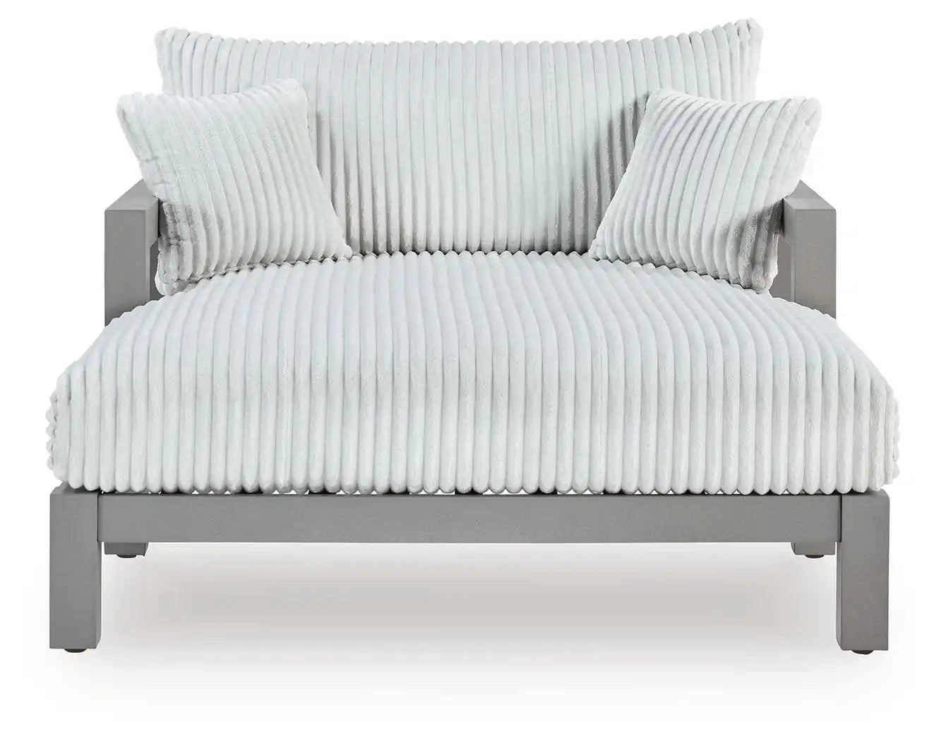 Hurley Park - Chaise Lounge With Cushion - Gray - Best Buy Furniture