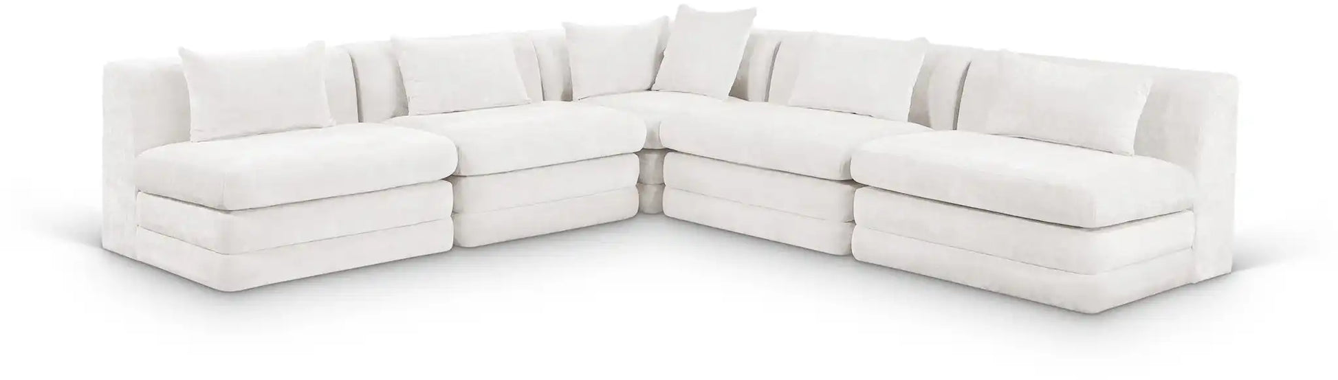 Stellar - 5 Piece Upholstered Modular Sectional - Best Buy Furniture