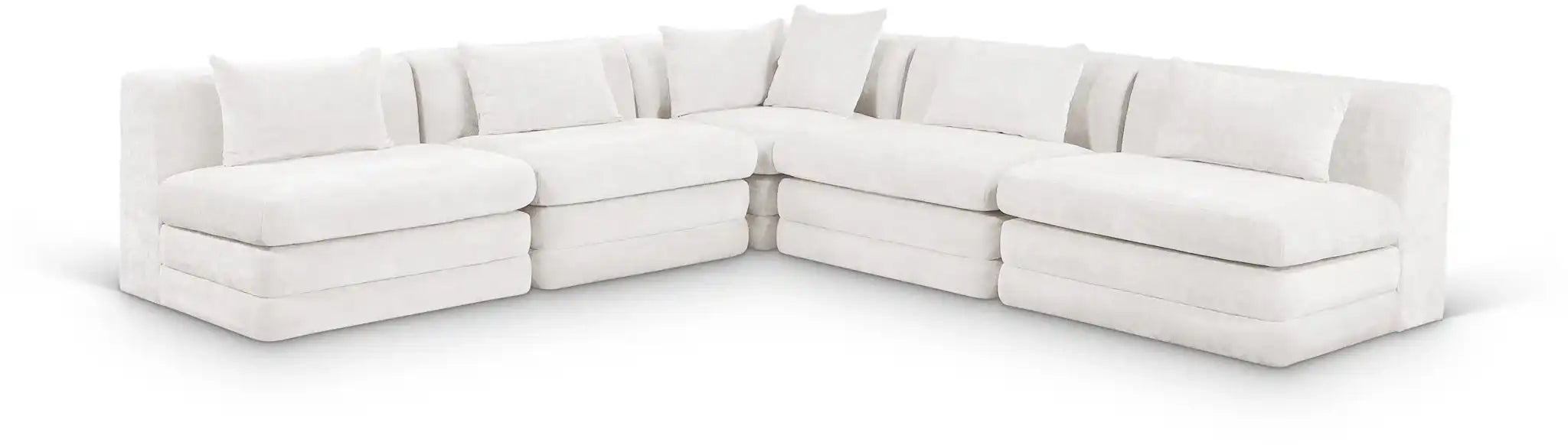 Stellar - 5 Piece Upholstered Modular Sectional - Best Buy Furniture