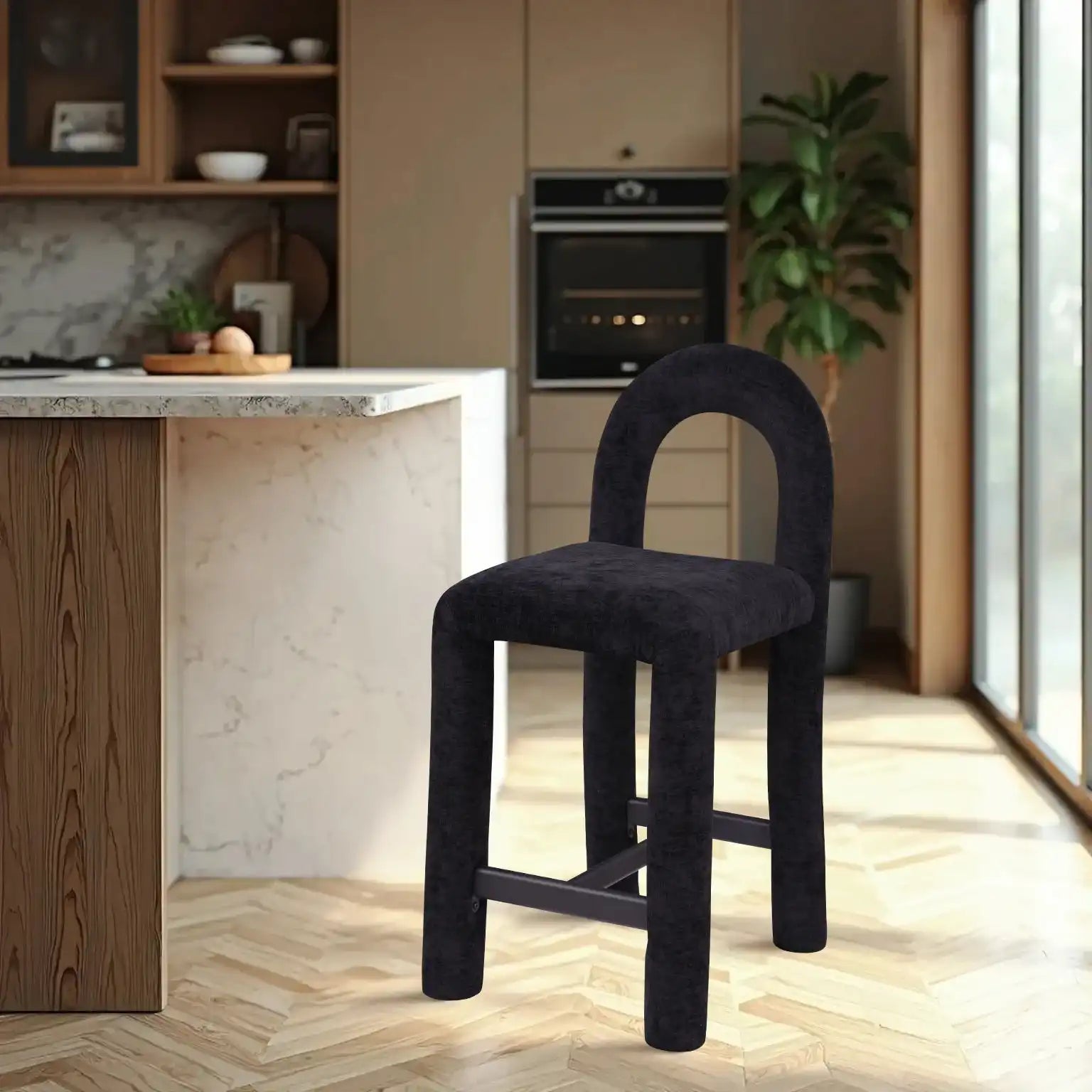 Amari - Chenille Fabric Stool