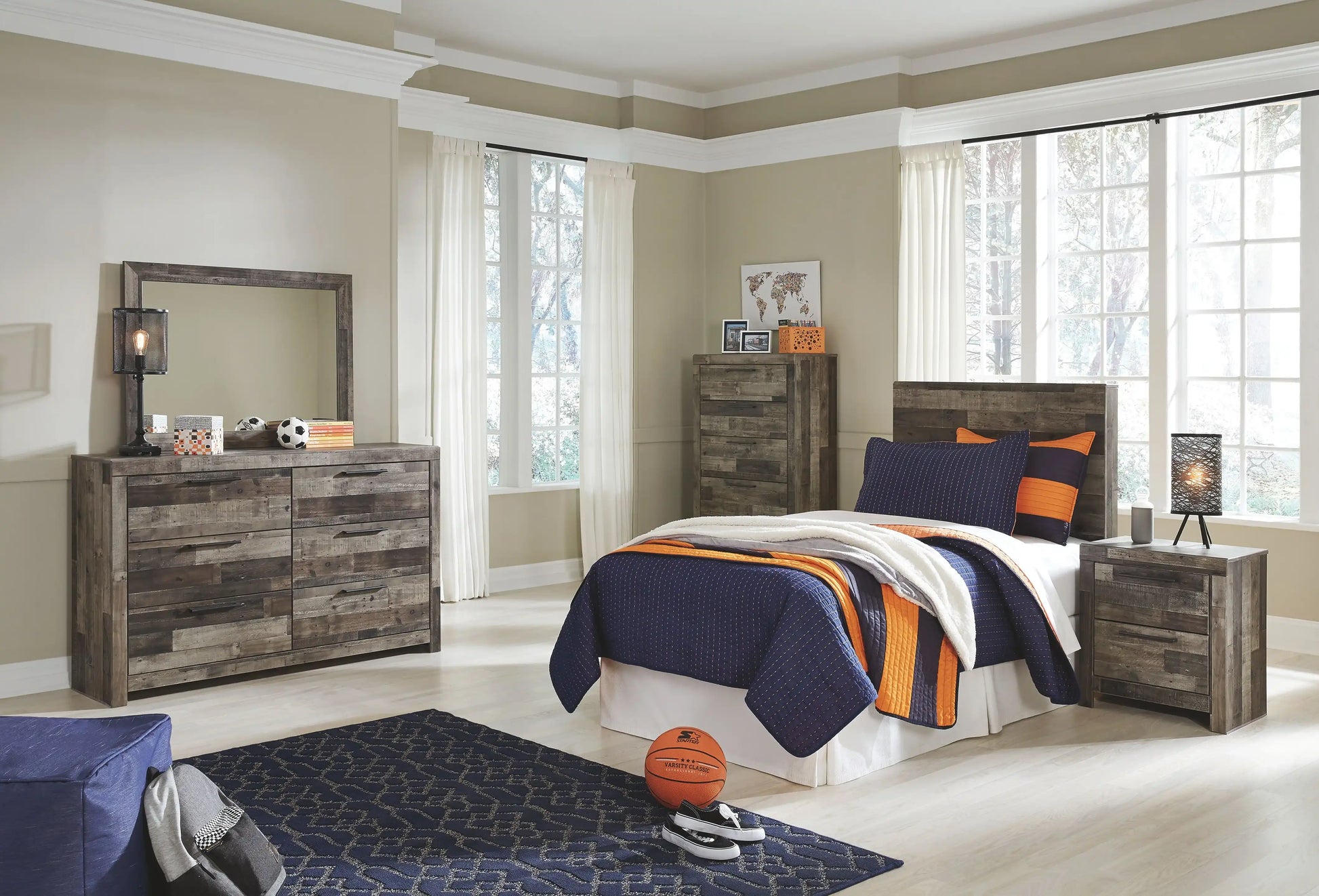 Derekson - Headboard With Bed Frame - Best Buy Furniture