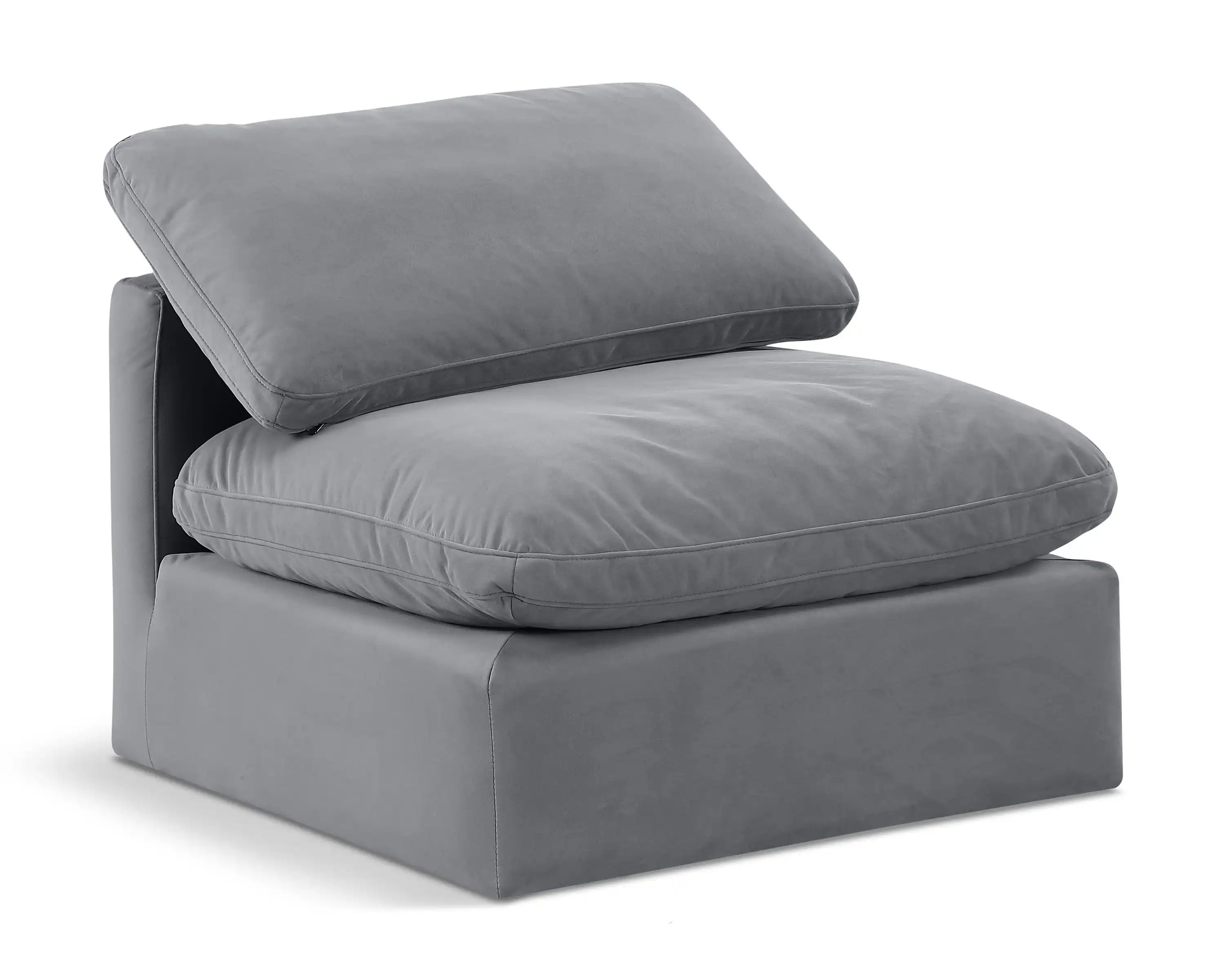 Indulge - Velvet Armless Chair - Best Buy Furniture