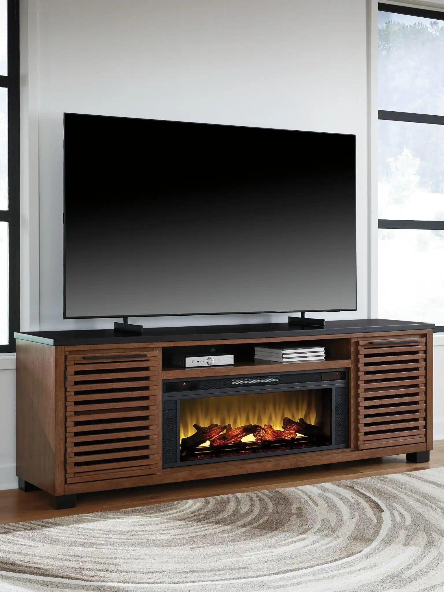 Kallari - TV Stand With Fireplace Option - Best Buy Furniture