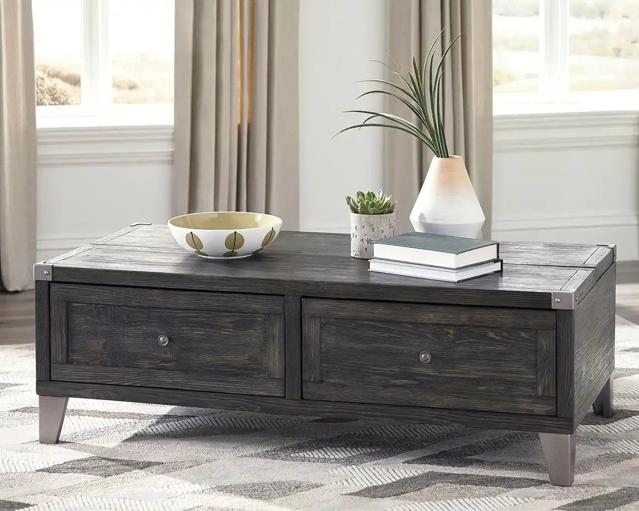 Todoe - Lift Top Cocktail Table - Dark Gray - Best Buy Furniture