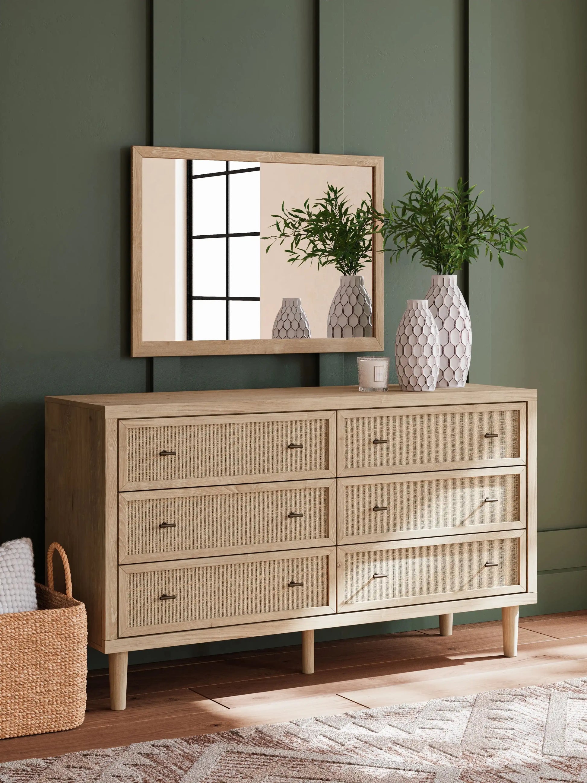 Cielden - Dresser And Mirror - Two-Tone - Best Buy Furniture