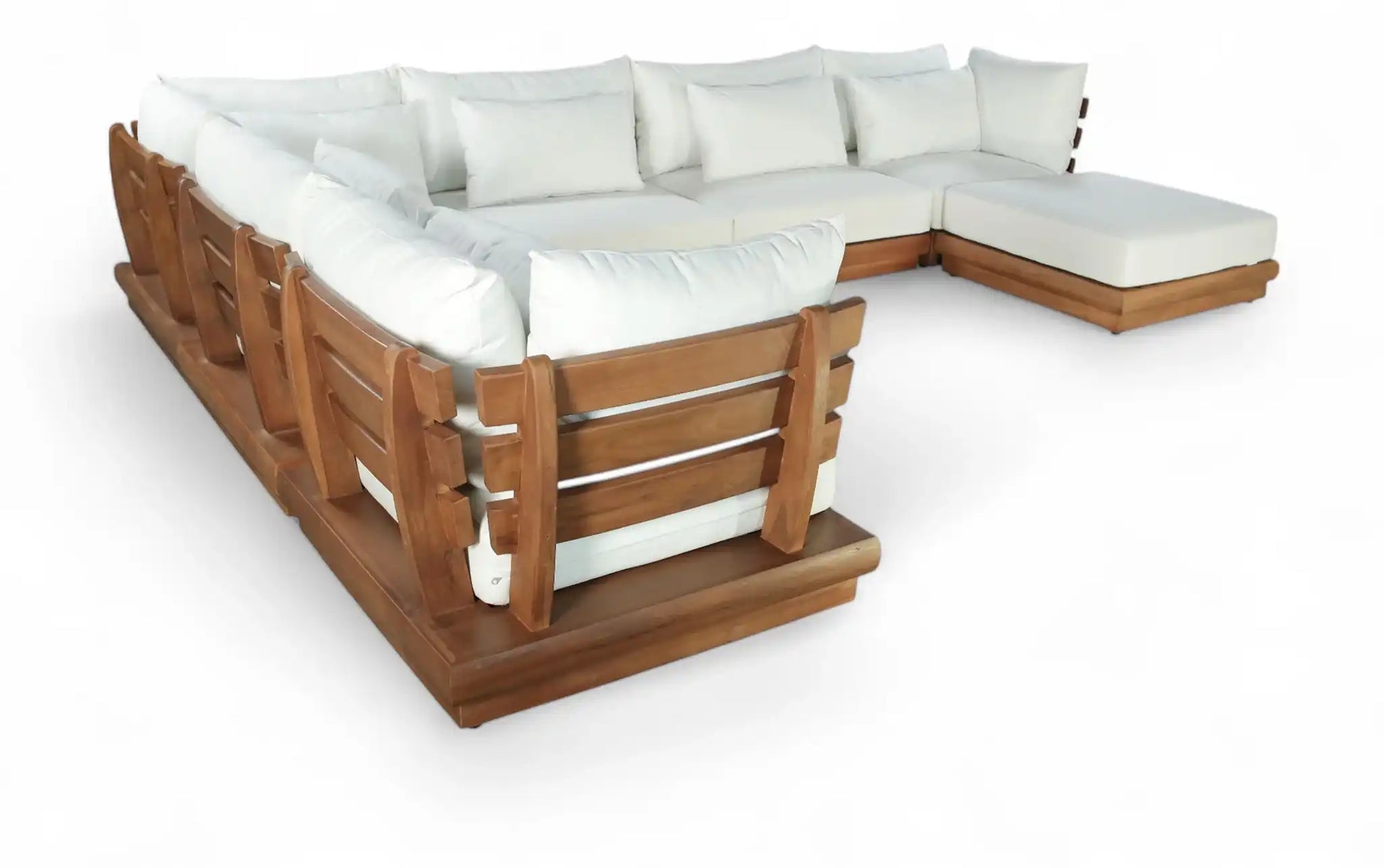 Mirella - 7 Piece Water Resistant Fabric Upholstered Outdoor Patio Modular Sectional - Best Buy Furniture