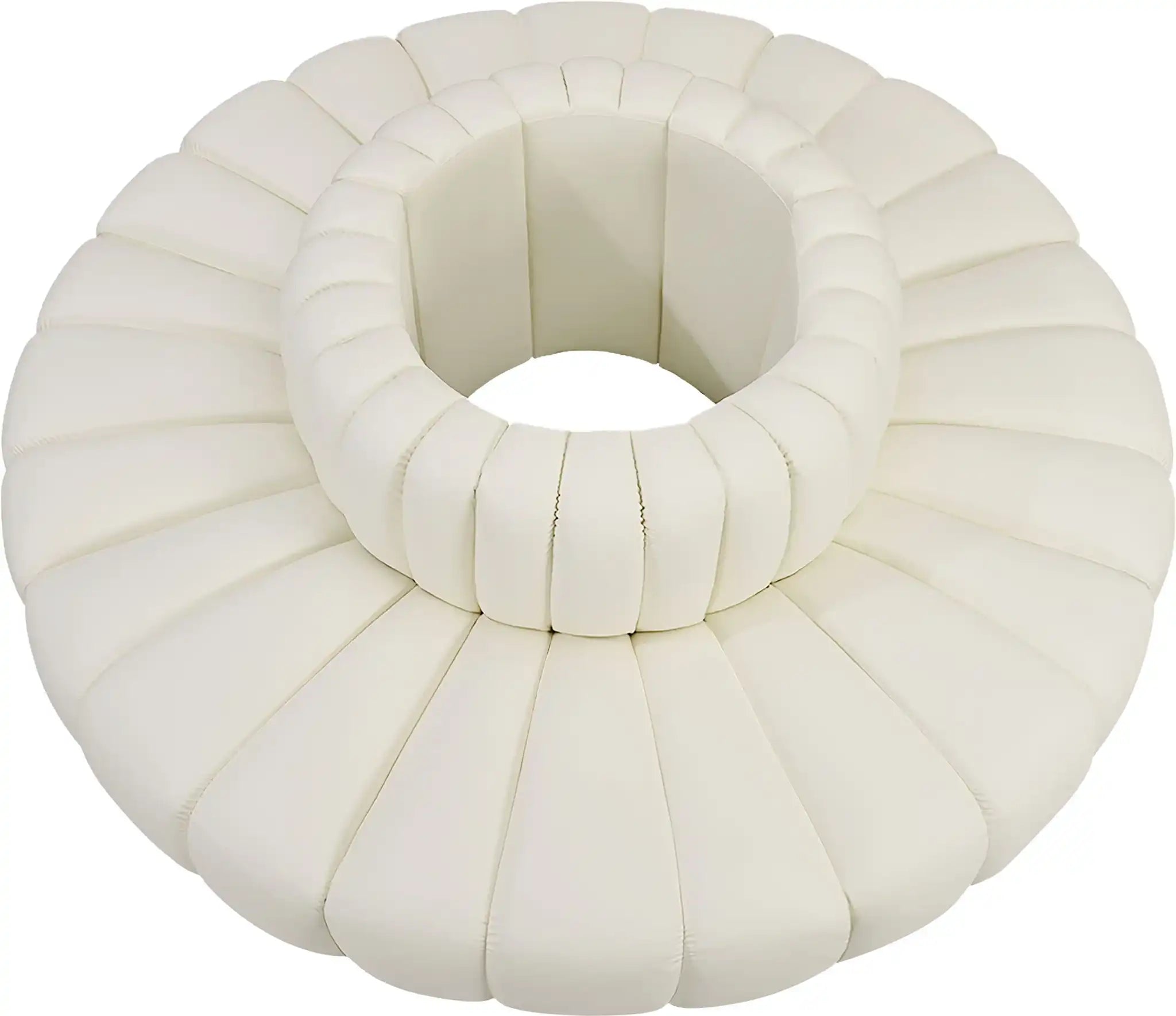 Arc - Faux Leather 8 Piece Round Modular Sofa