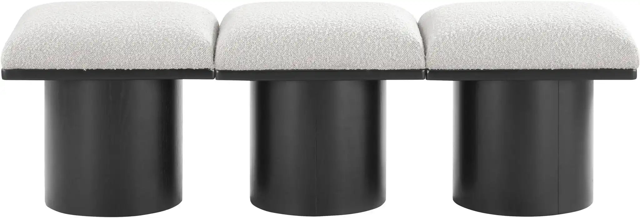 Pavilion - 3 Piece Modular Bench With Black Base