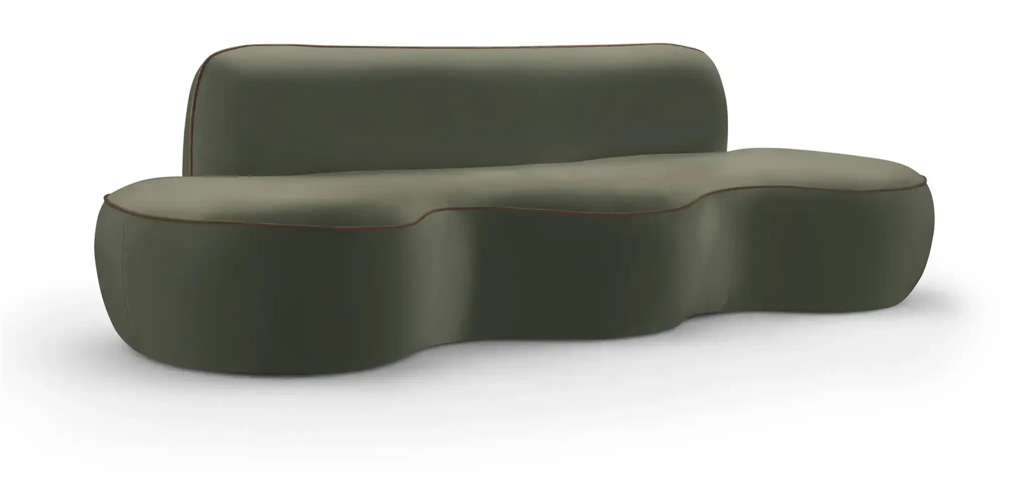 Swerve - Velvet 101" Upholstered Sofa - Best Buy Furniture