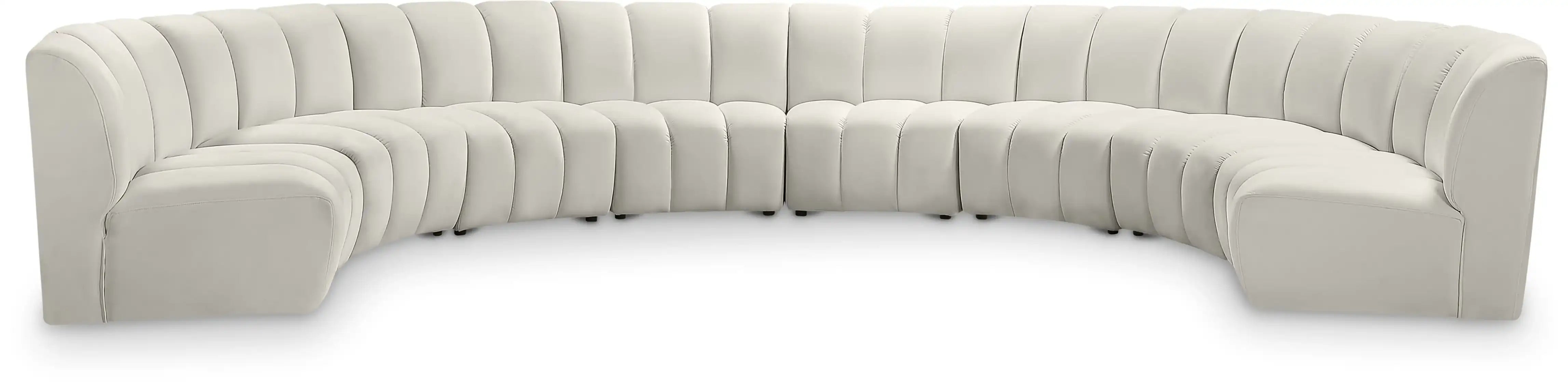 Infinity - 8 Piece Velvet Modular Sectional - Best Buy Furniture