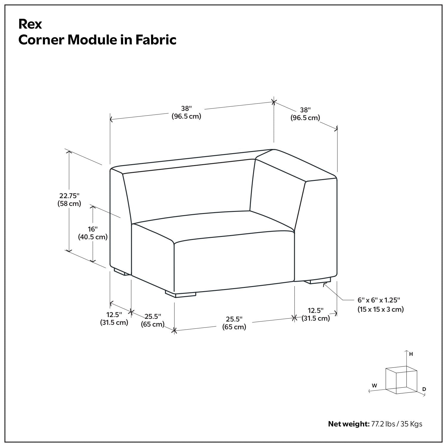 Rex - Corner Sofa Module