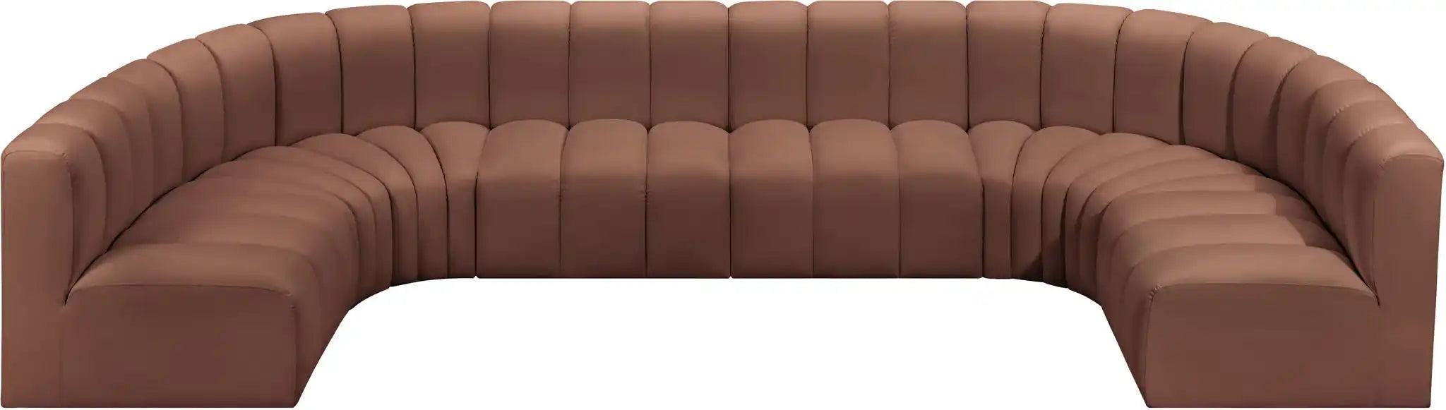 Arc - Faux Leather Modular U-Shaped Sectional