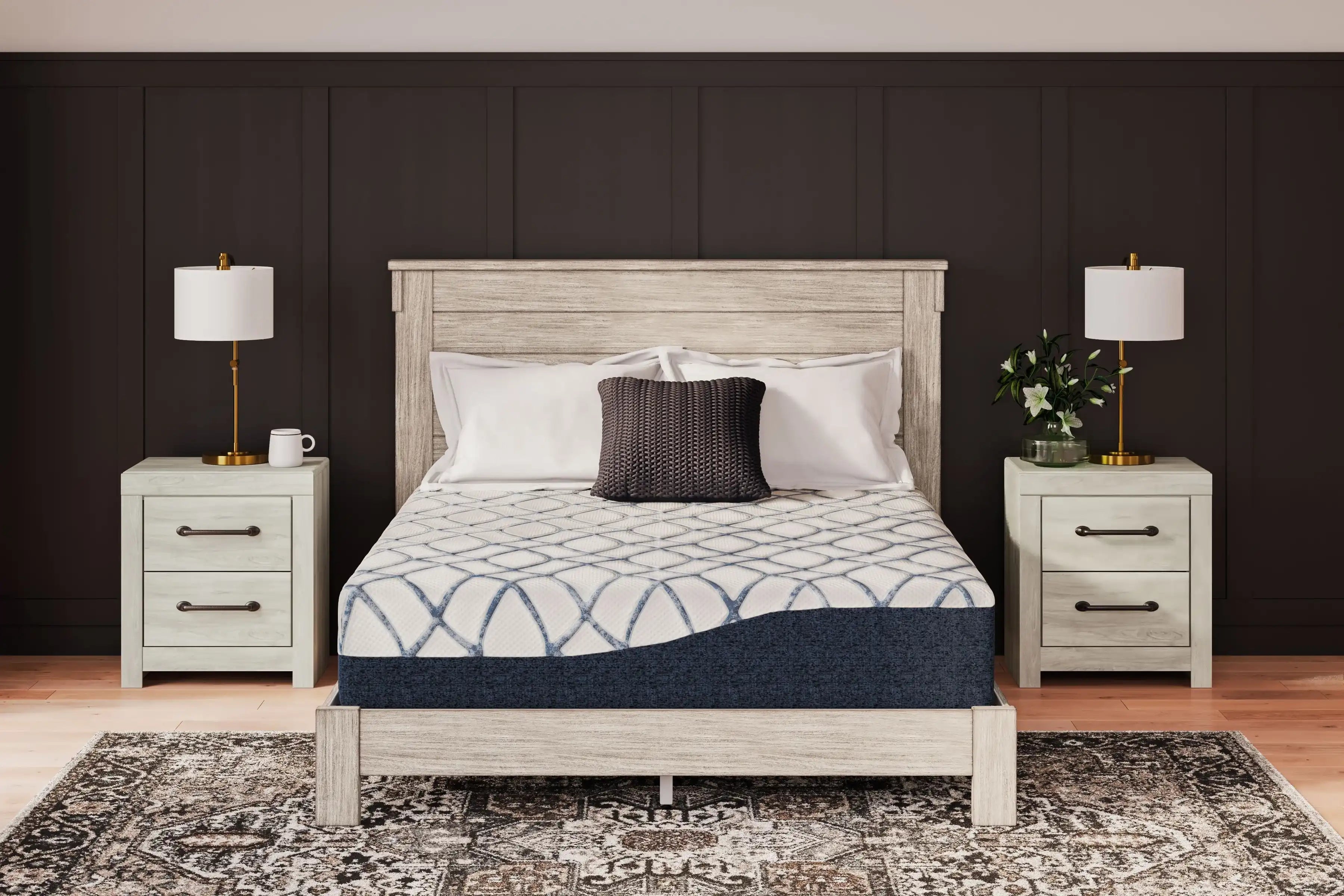 12 Inch Chime Elite 2.0 - California King Mattress - White / Blue - Best Buy Furniture