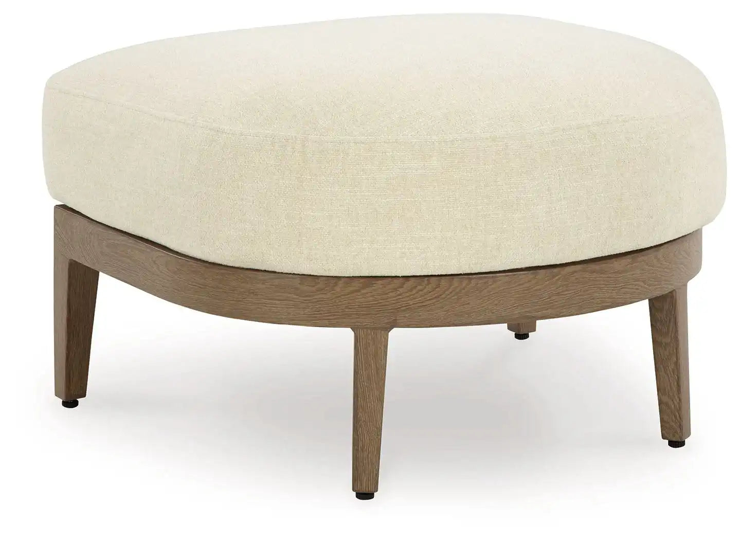 Serene Bay - Ottoman With Cushion - Dark Brown / White - Best Buy Furniture