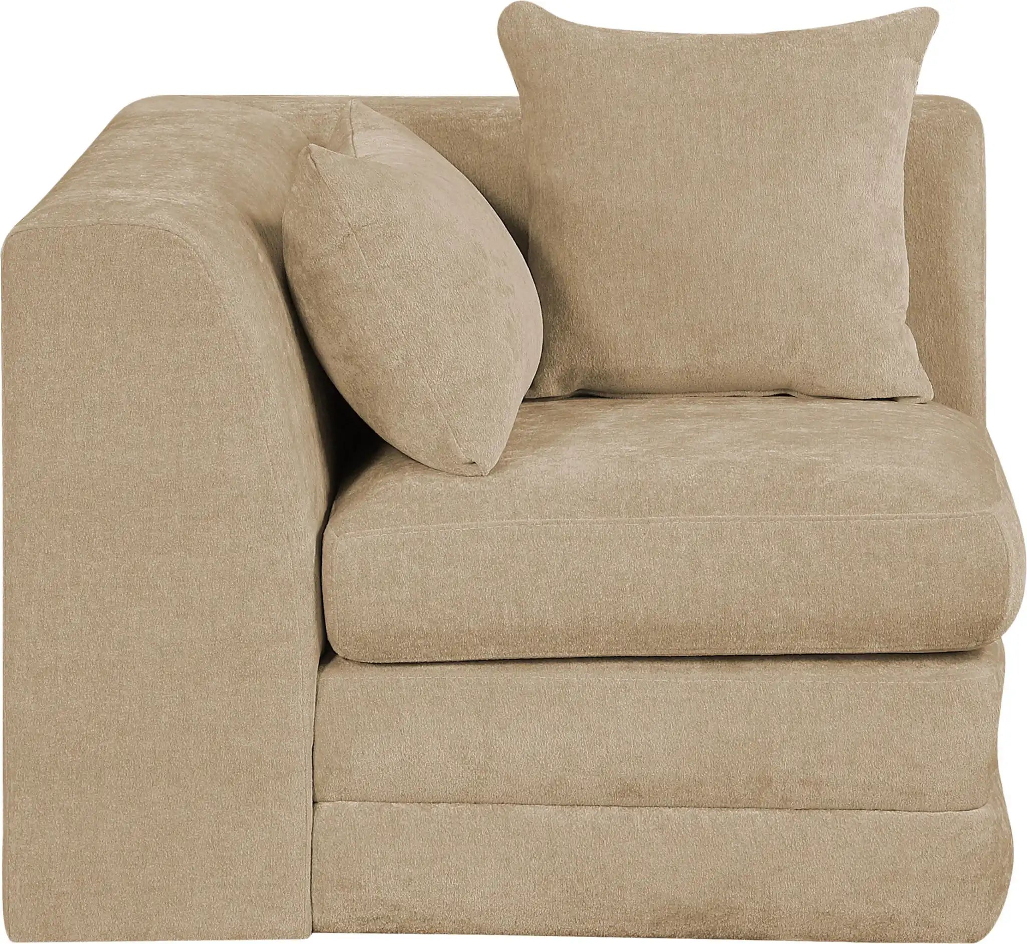 Stellar - Chenille Fabric Upholstered Modular Corner Chair