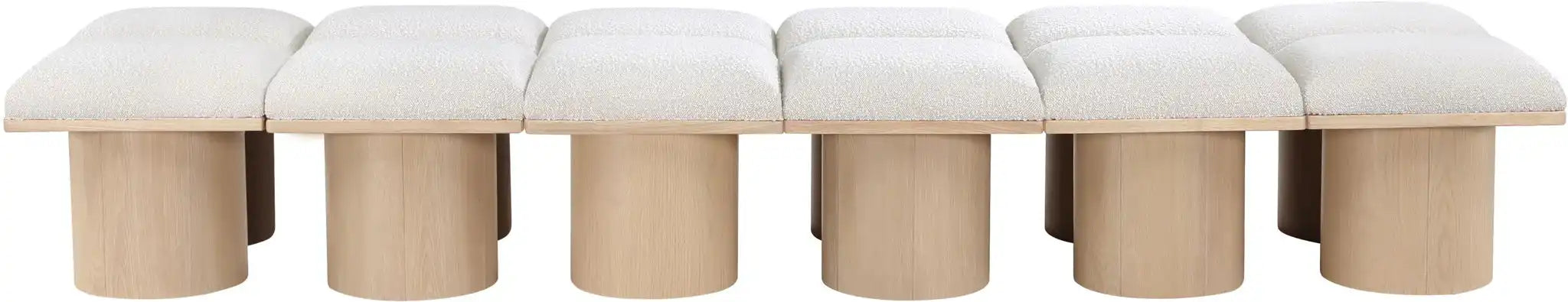 Pavilion - 12 Piece Modular Bench With Natural Base