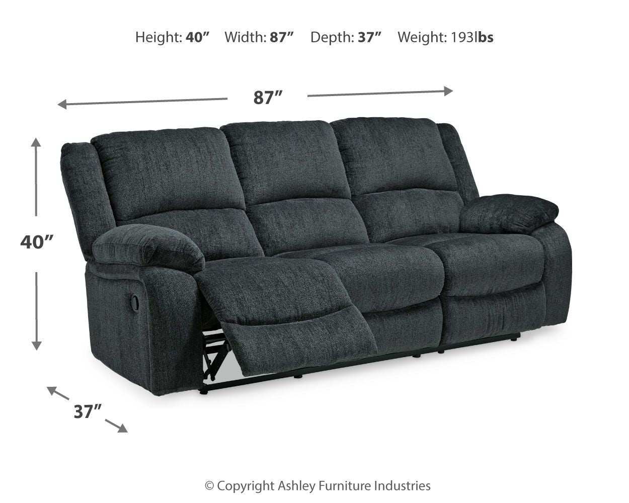 Draycoll - Reclining Sofa - Best Buy Furniture