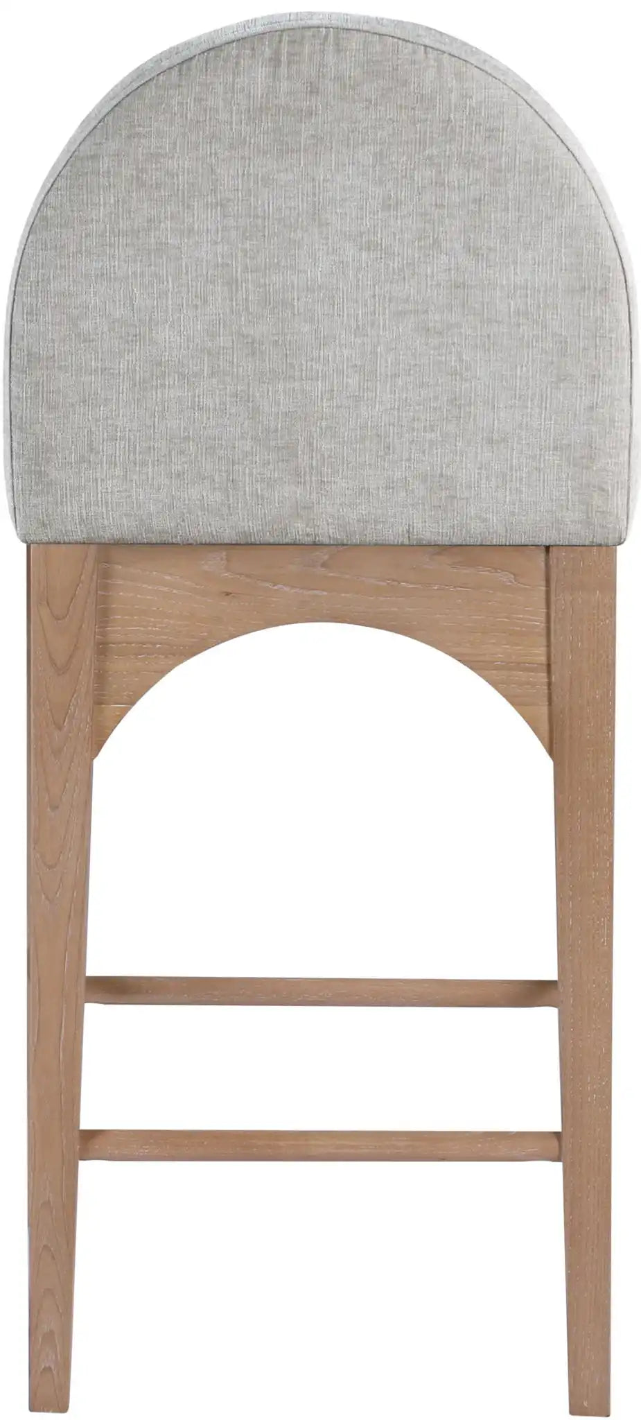 Waldorf - Chenille Stool With Natural Legs