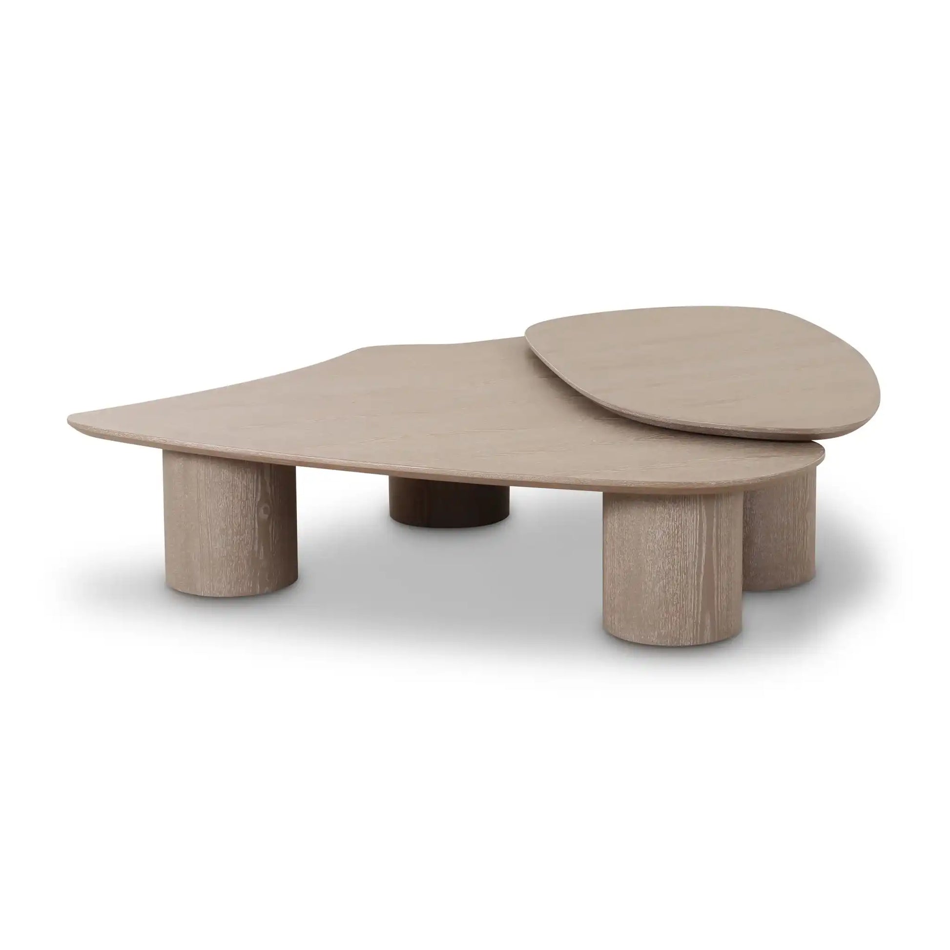 Rhema - Nesting Coffee Table (Set of 2) - Washed Ash - Best Buy Furniture