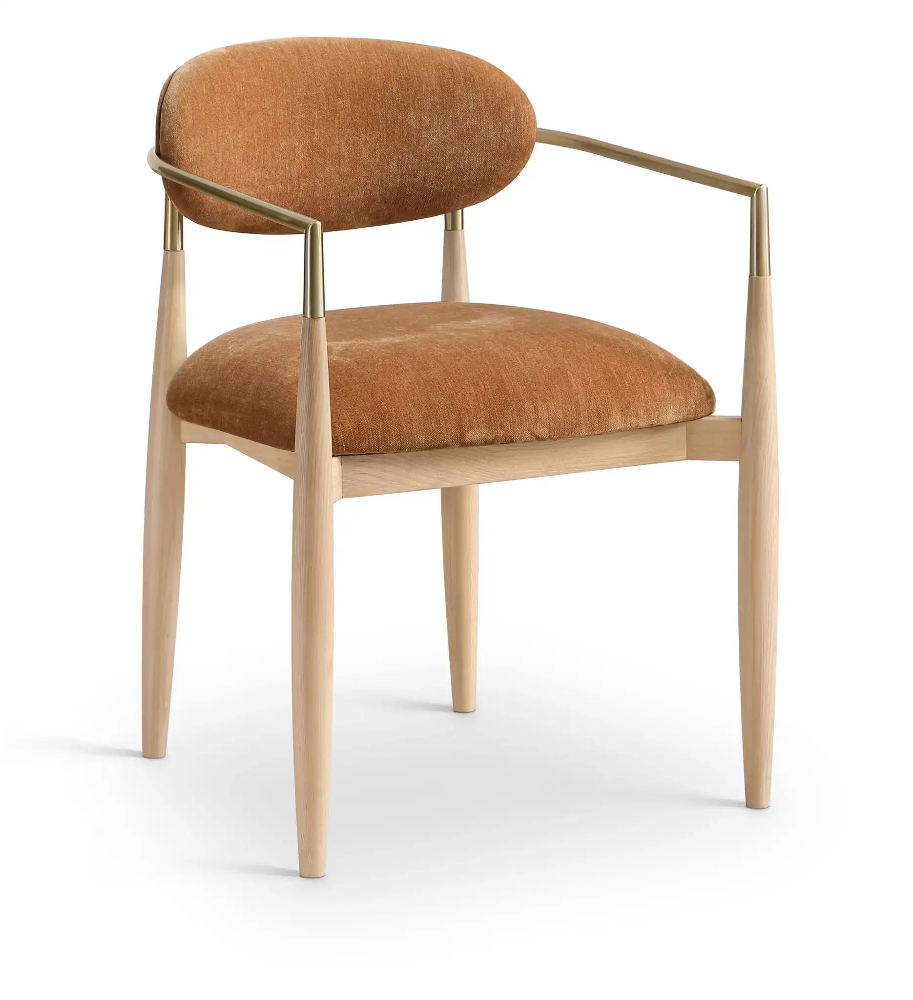Riccio - Fabric Dining Arm Chair (Set of 2) - Natural Frame - Best Buy Furniture