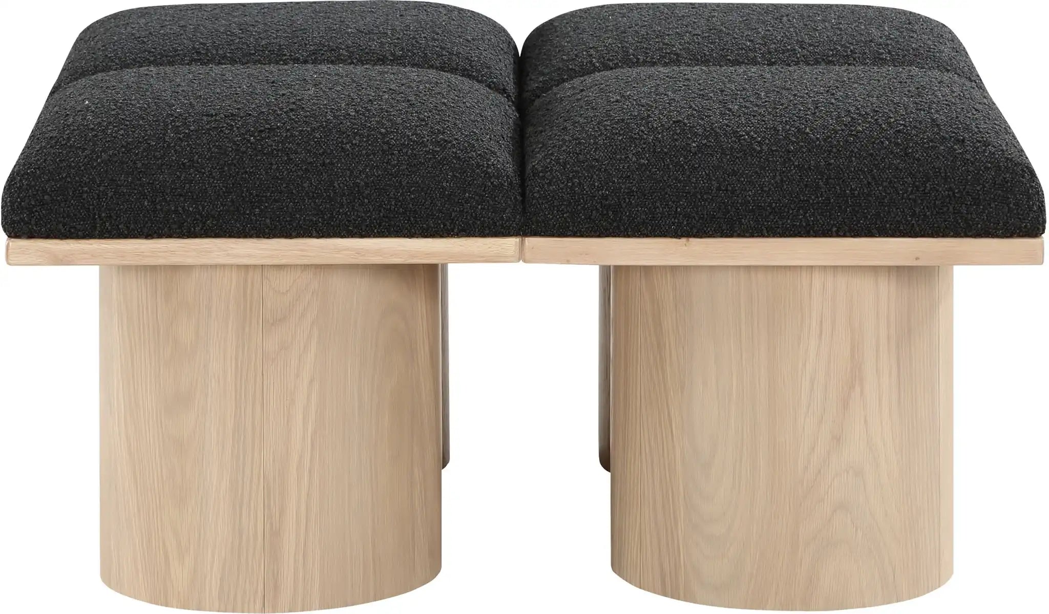 Pavilion - 4 Piece Modular Bench With Natural Base