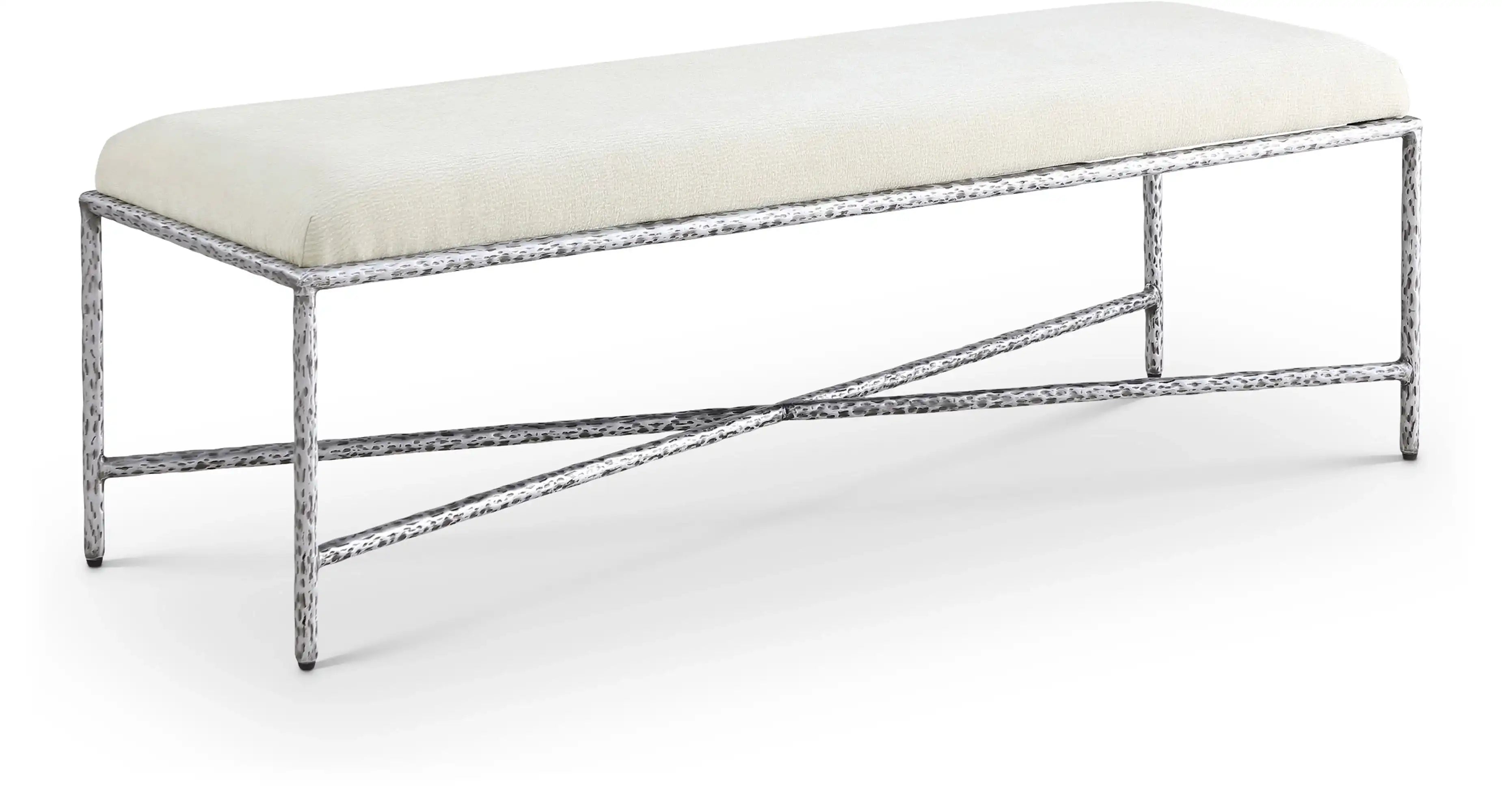 Valley - Bench With Silver Frame - Best Buy Furniture