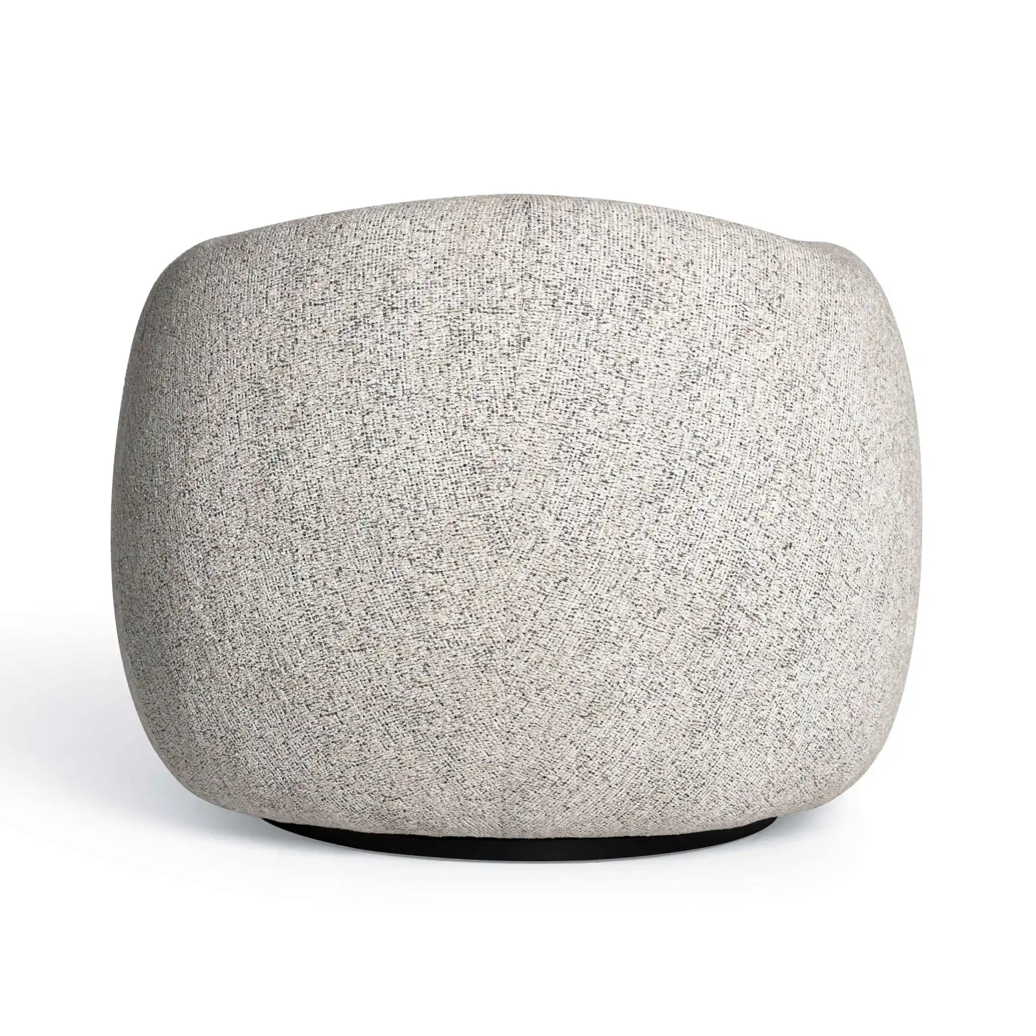 Judy - Woven Fabric Swivel Chair - Black / White