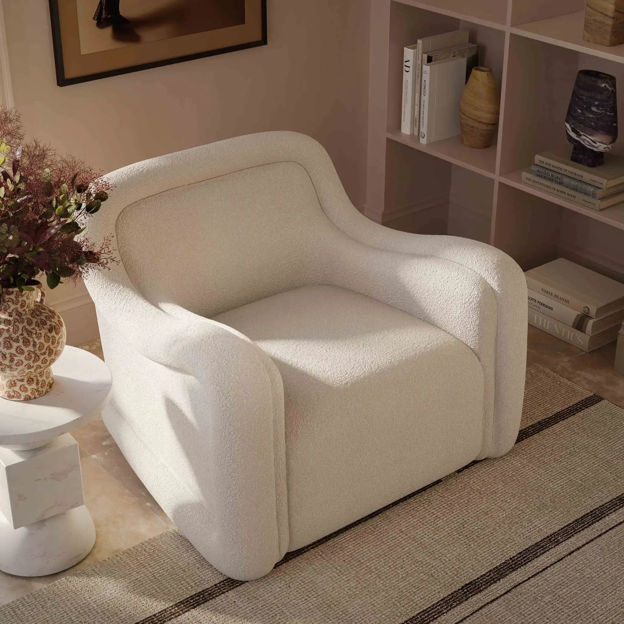 Charli - Boucle Swivel Chair