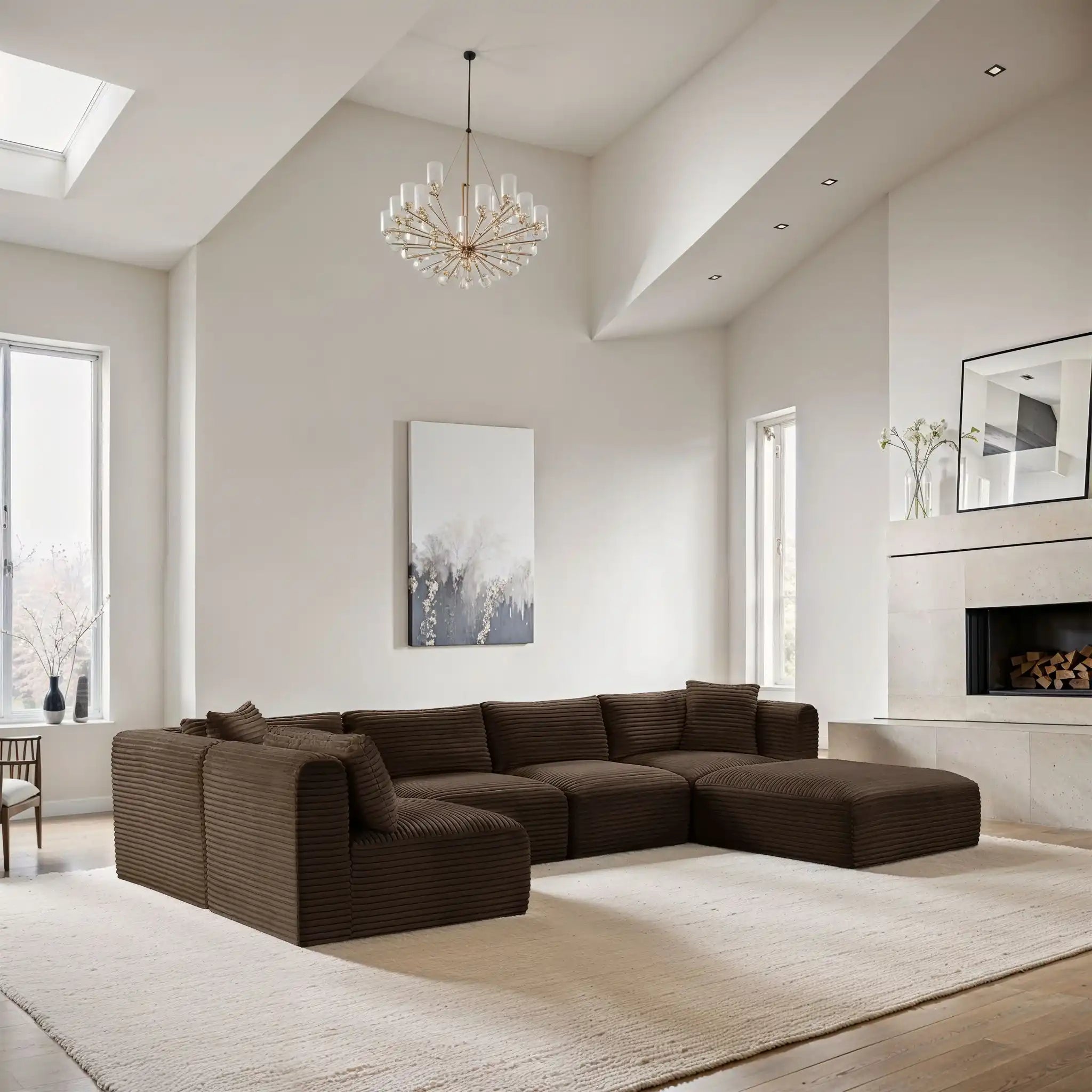 Shaggy - 6 Piece Modular U-Shaped Sectional
