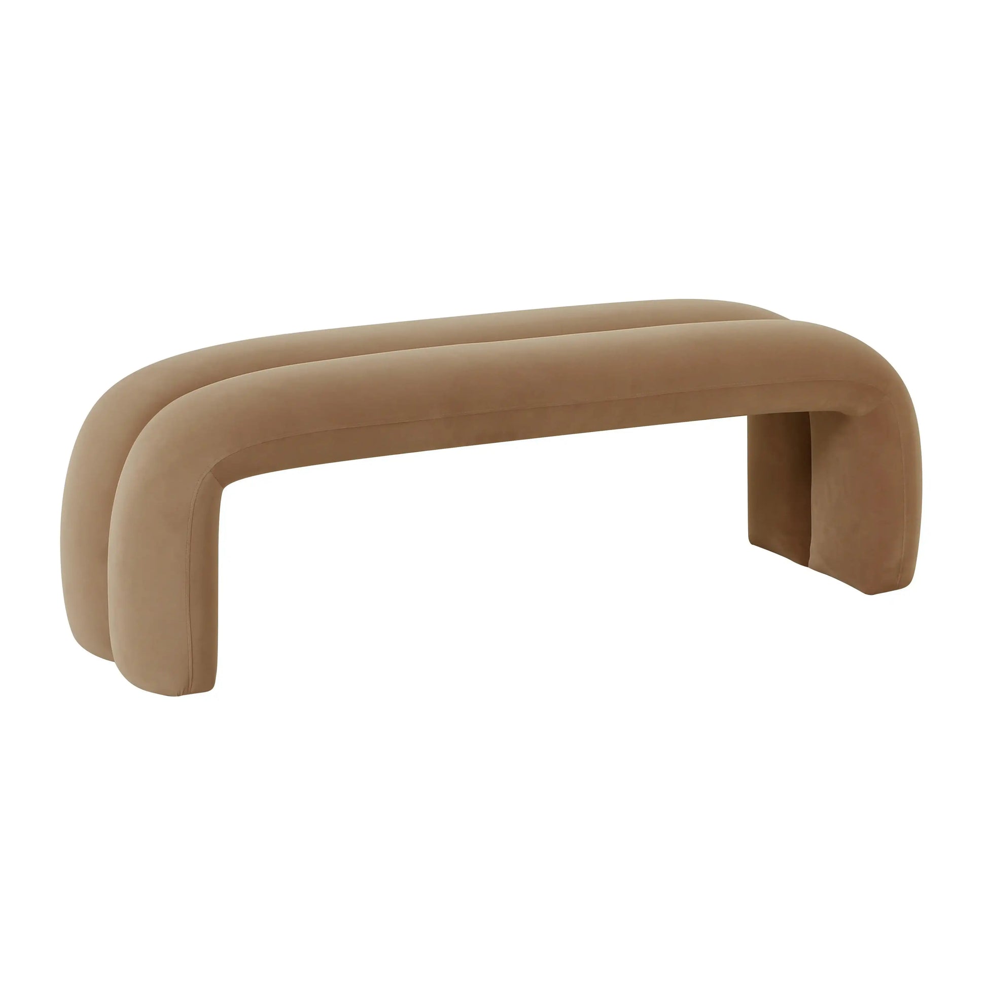 Leigh - Velvet Channeled Bench - Best Buy Furniture