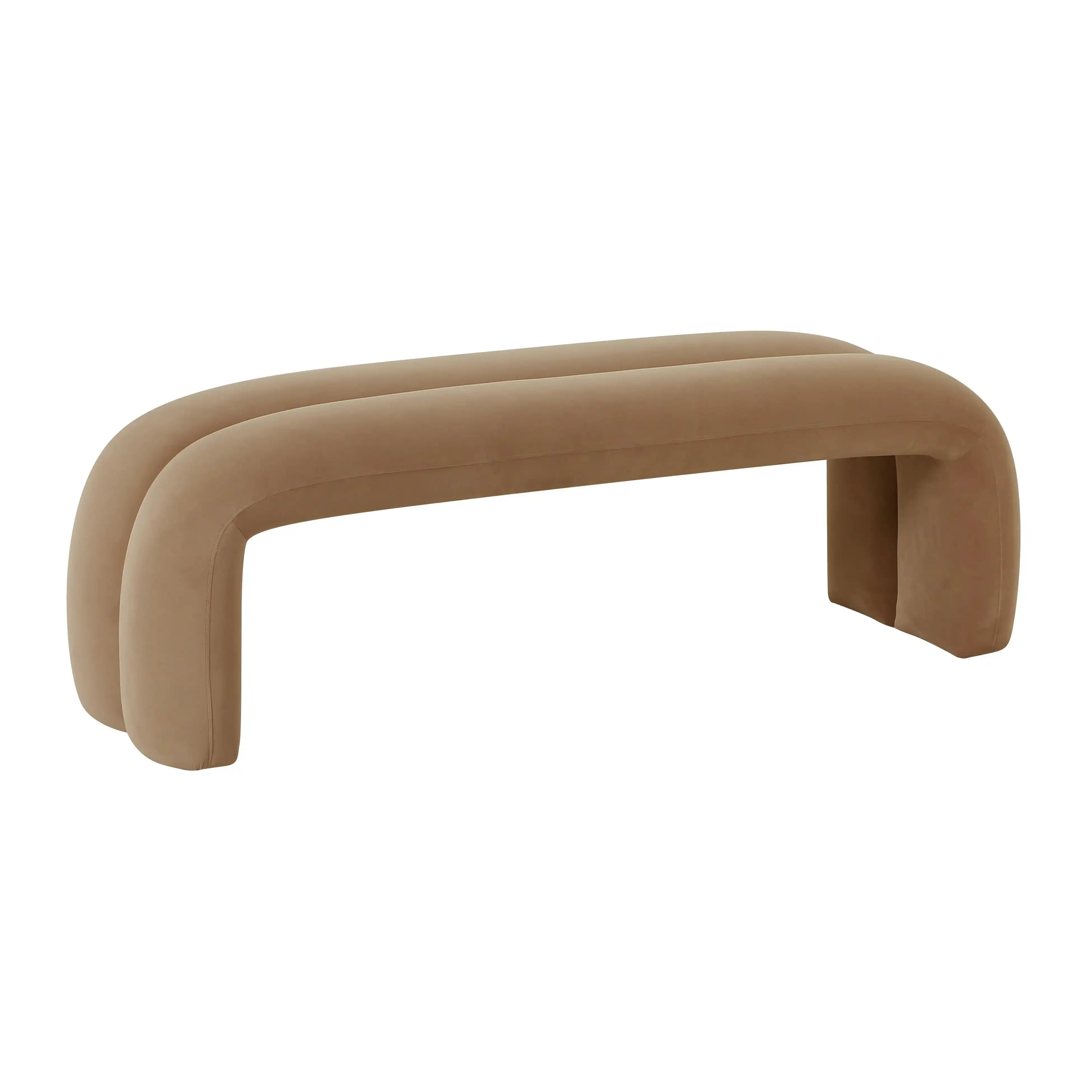 Leigh - Velvet Channeled Bench - Best Buy Furniture