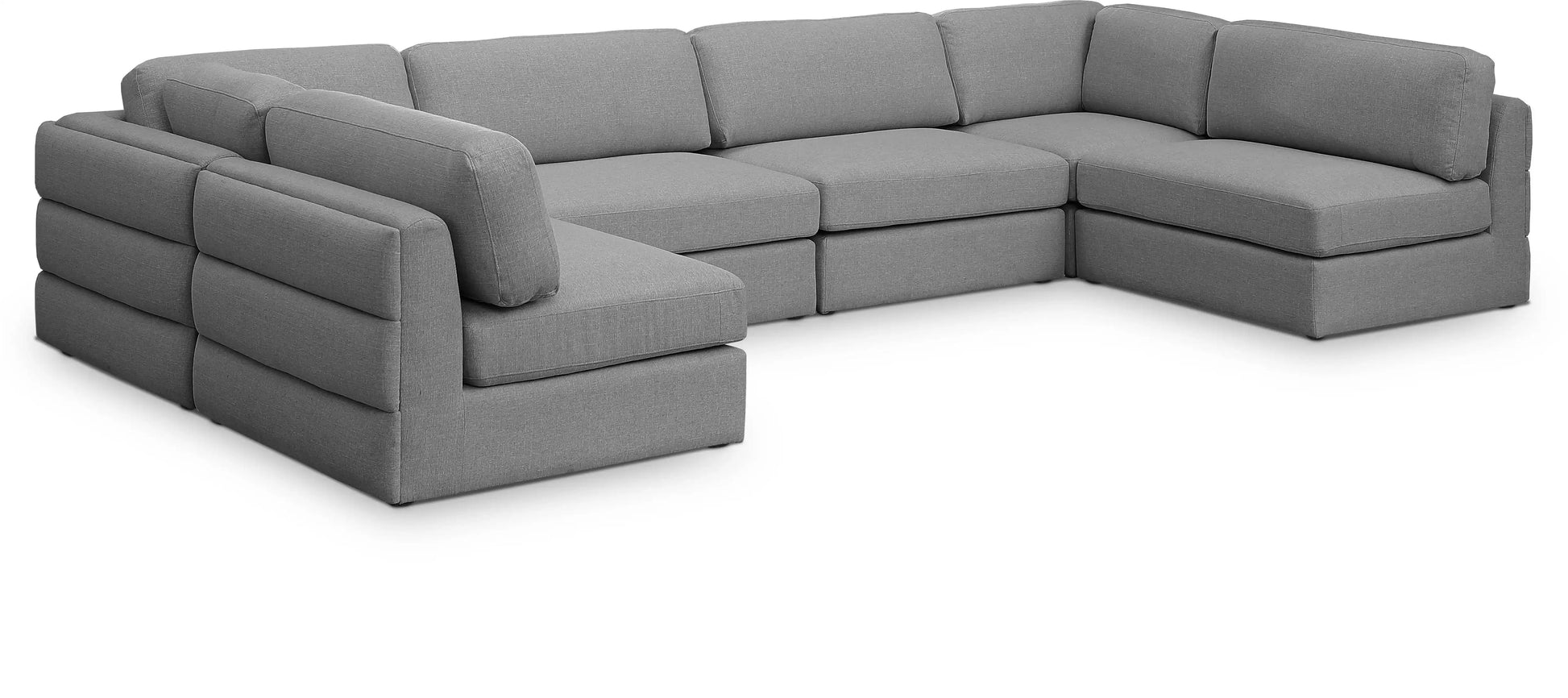 Beckham - 6 Piece Modular U-Shaped Armless Sectional - Best Buy Furniture