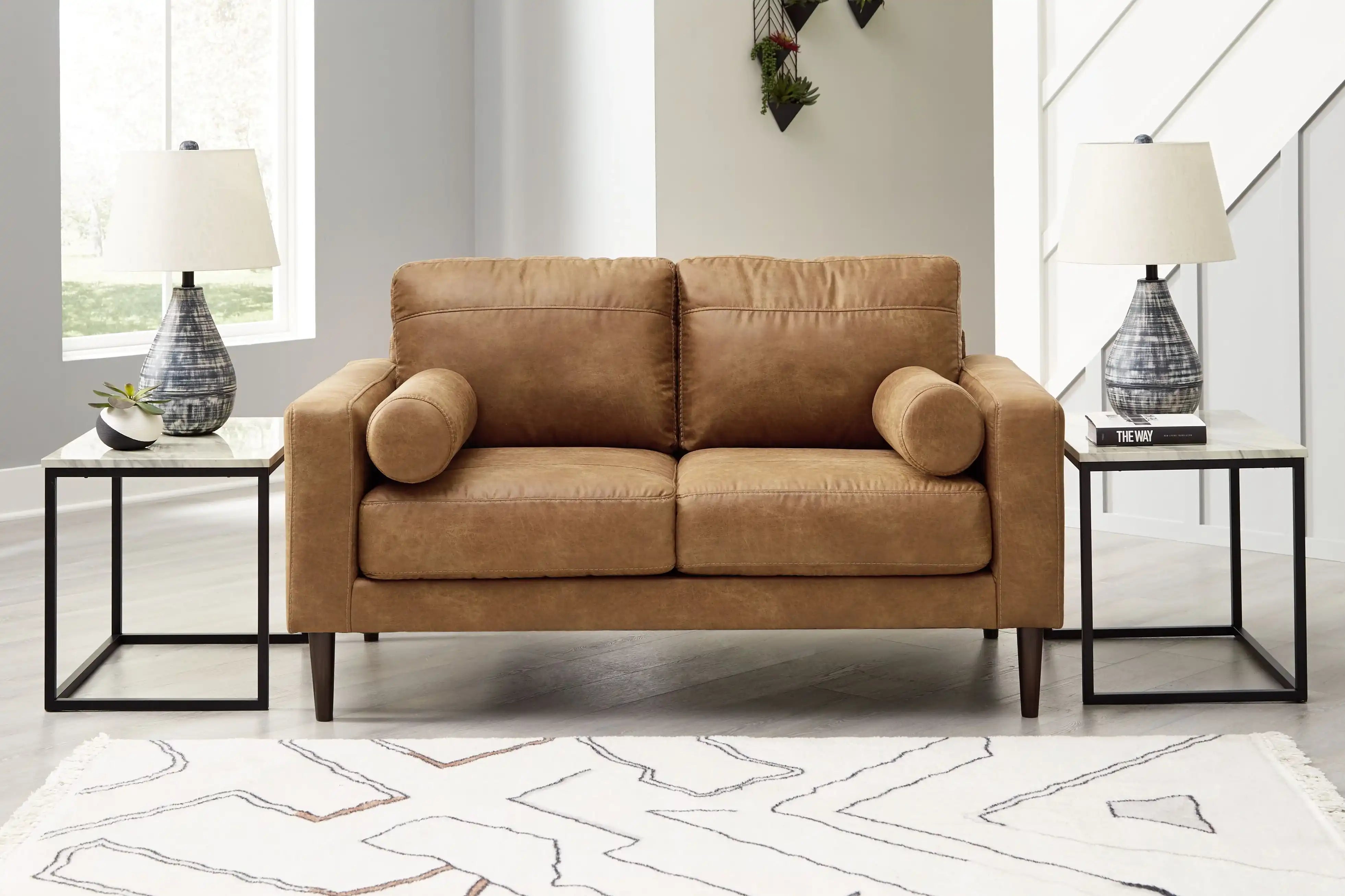 Telora - Loveseat - Caramel - Best Buy Furniture