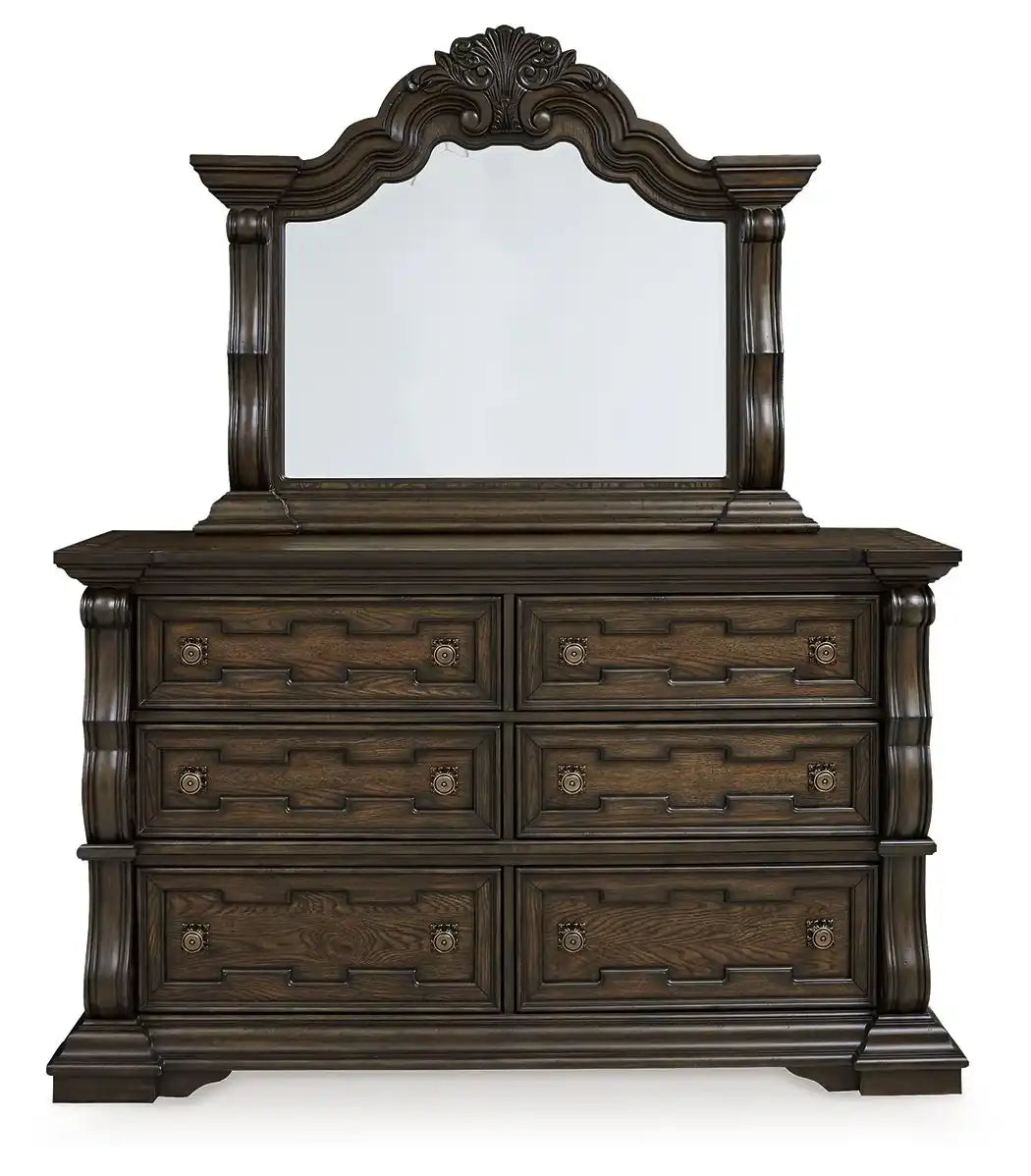 Maylee - Dresser And Mirror - Dark Brown - Best Buy Furniture